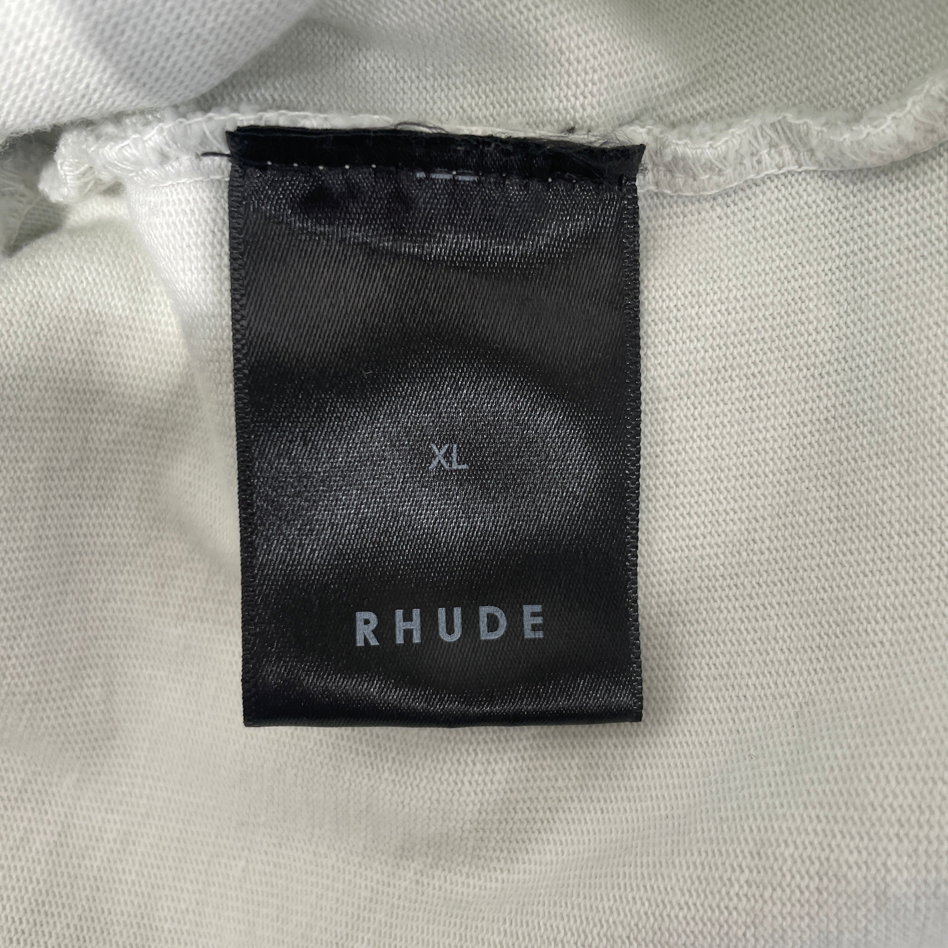 RHUDE/T-Shirt/XL/Cotton/CRM/BLACK HILLS DERBY view 4
