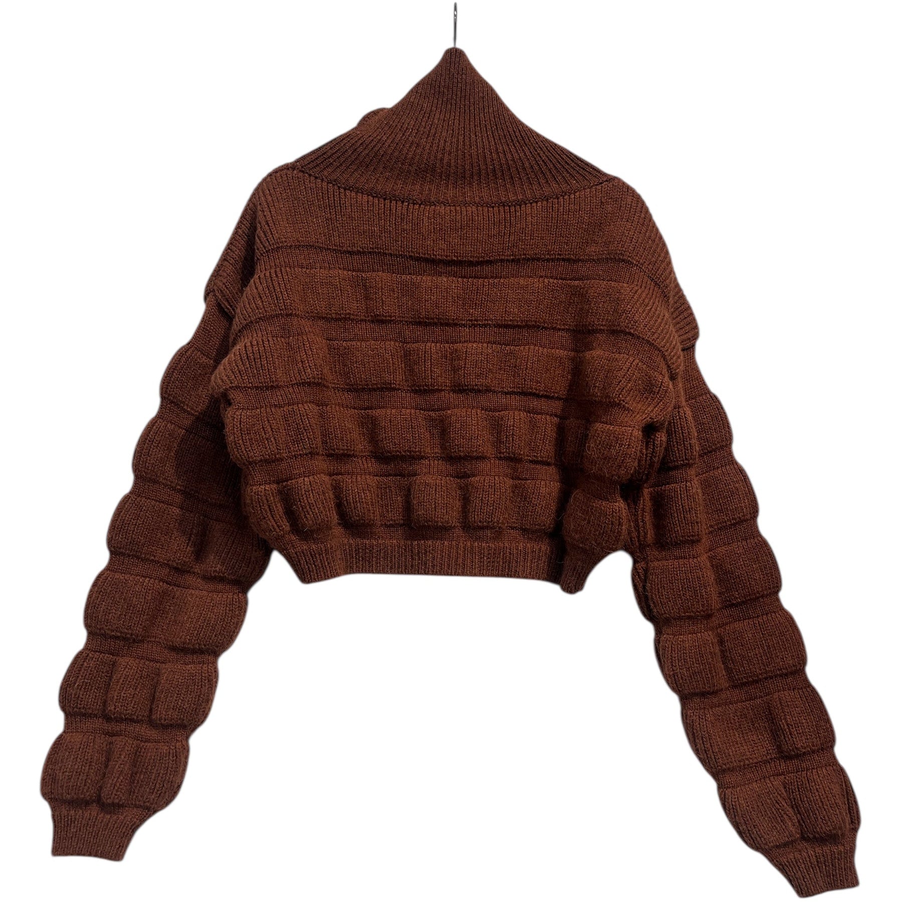SAINT LAURENT/Sweater/XS/Alpaca/ORN/Turtle Neck/OVERSIZE-CROPPED-50% WOOL view 2