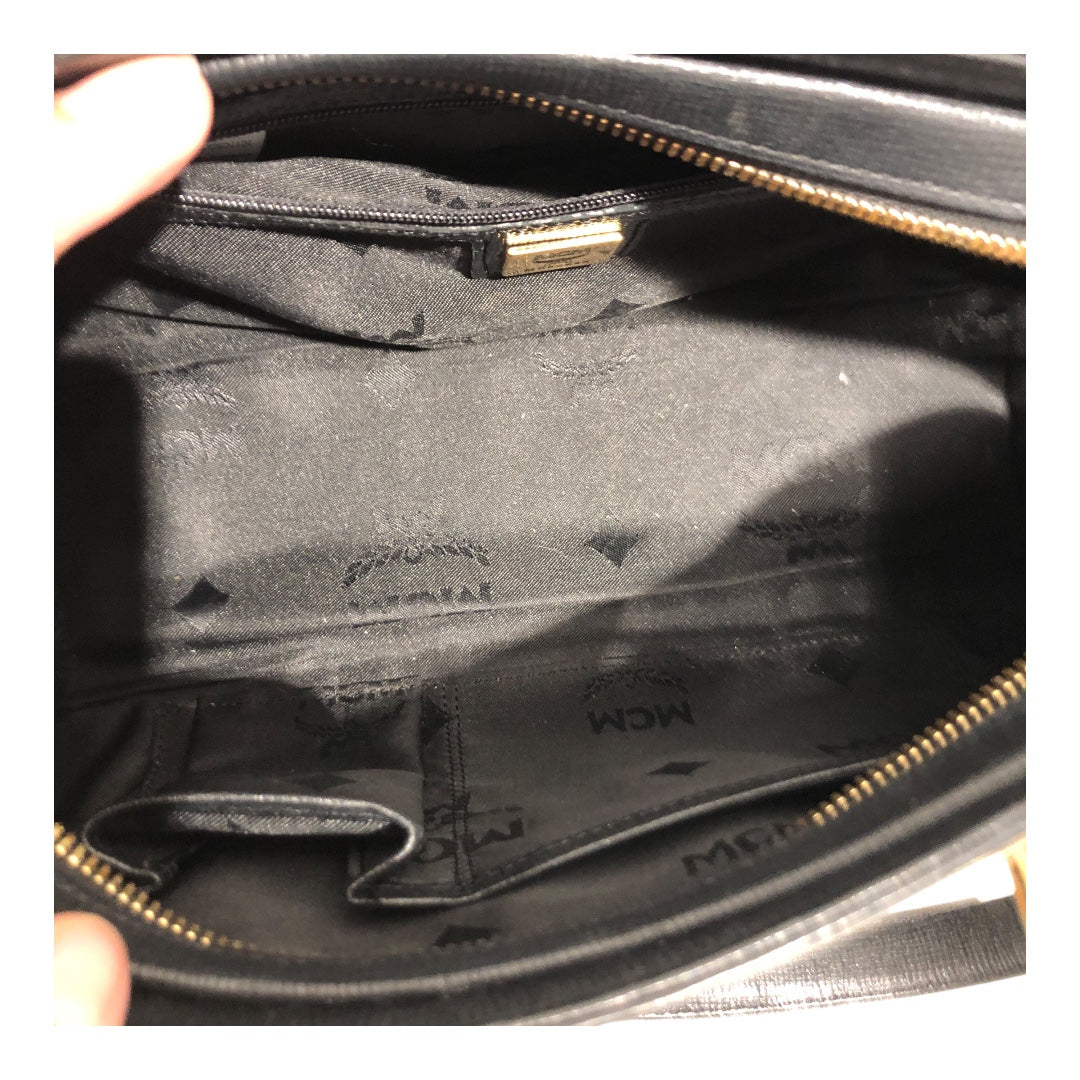 MCM/Hand Bag/Leather/BLK/Satchel Handbag view 3