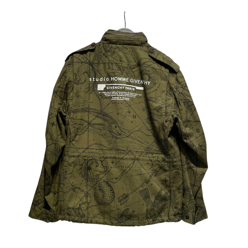 GIVENCHY/Military Jkt/50/Cotton/GRN/Graphic/ASTRAL MAP