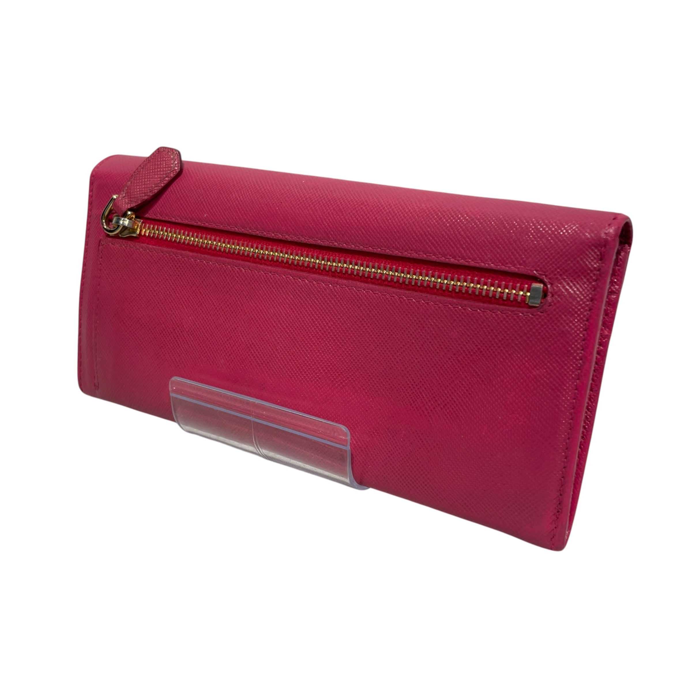 PRADA/Long Wallet/Leather/PNK/L's/Saffiano Lux view 2