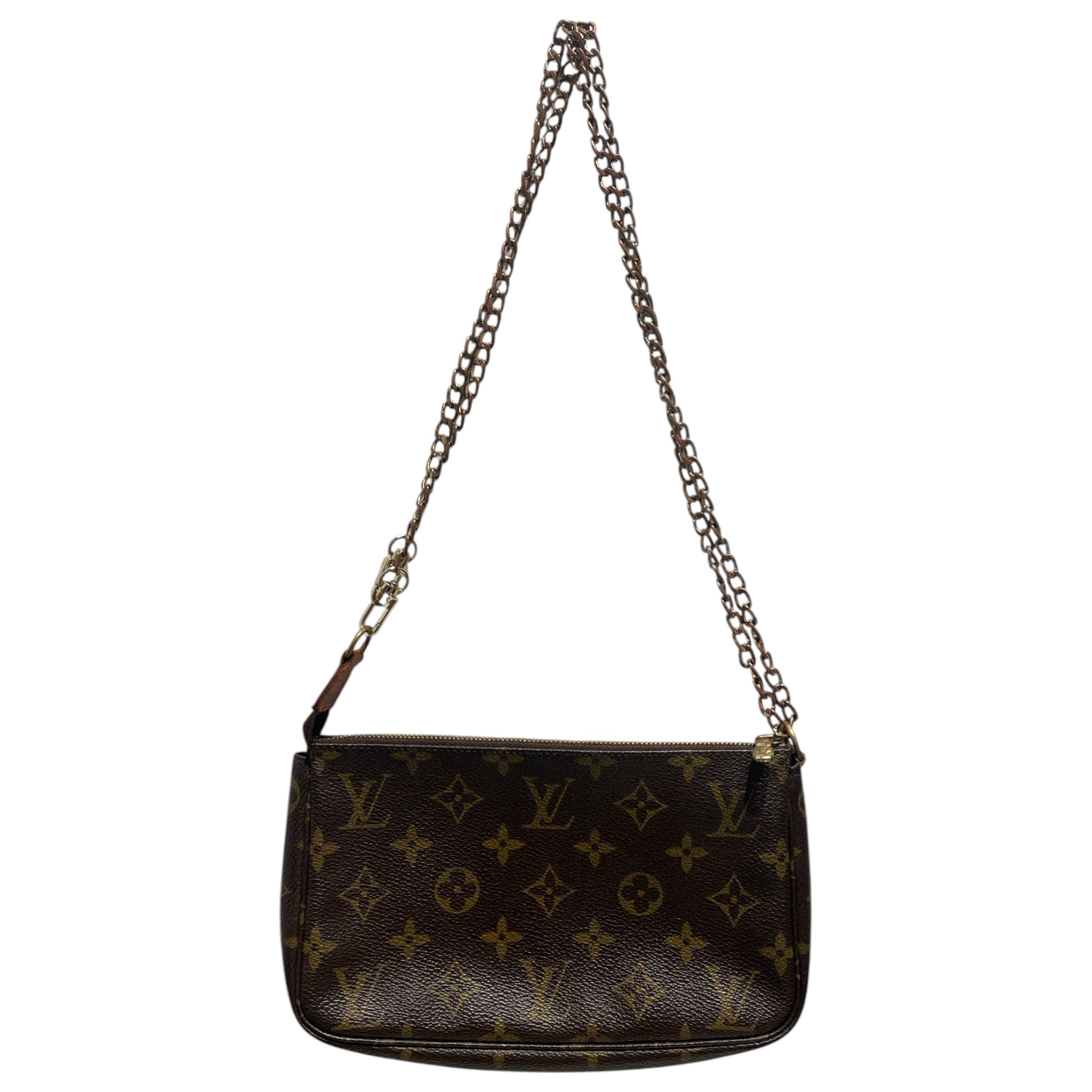 LOUIS VUITTON/Hand Bag/Monogram/BRW/Monogram Pochette Chain Bag view 1