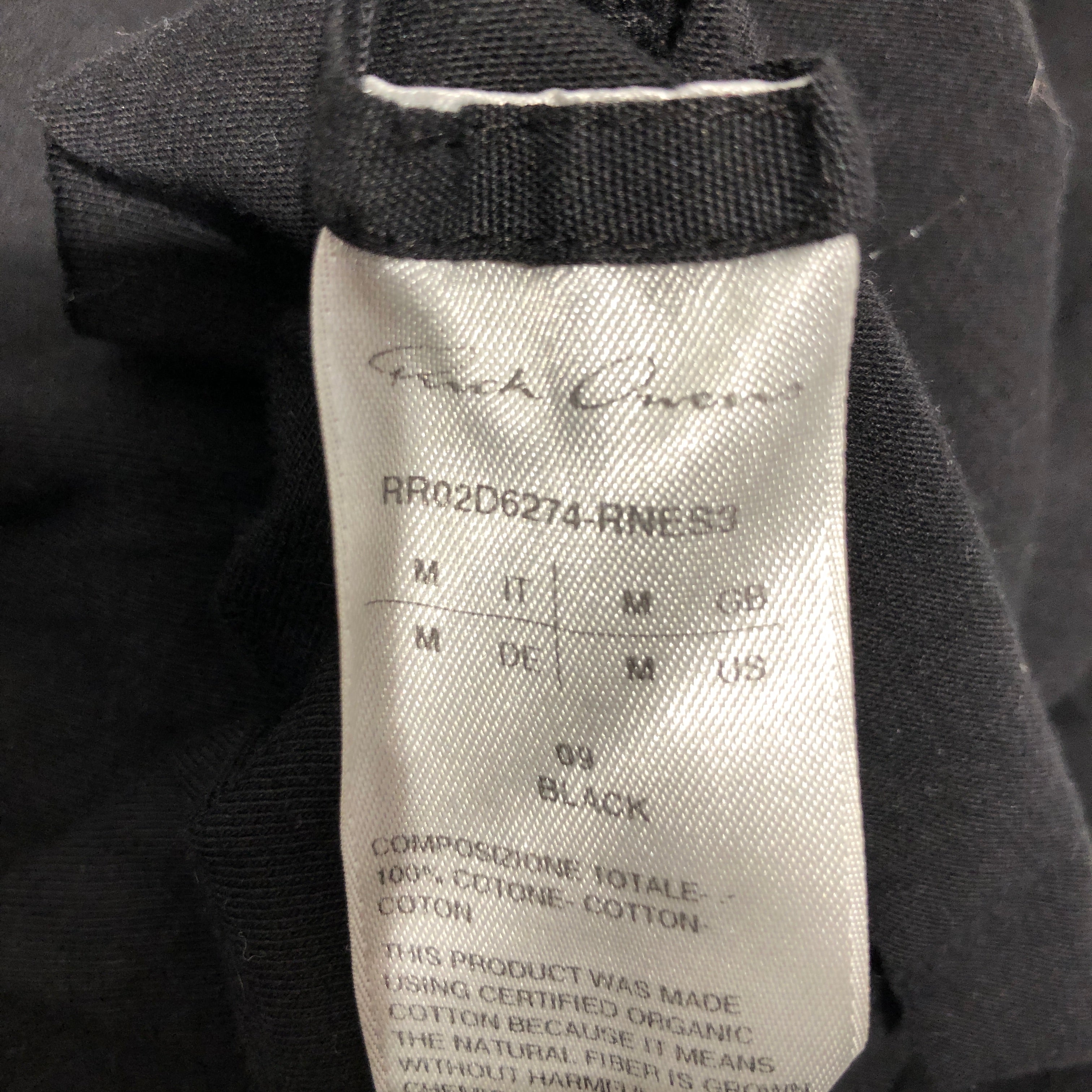 Rick Owens/T-Shirt/M/Cotton/BLK/A/W 2024 Collection view 3