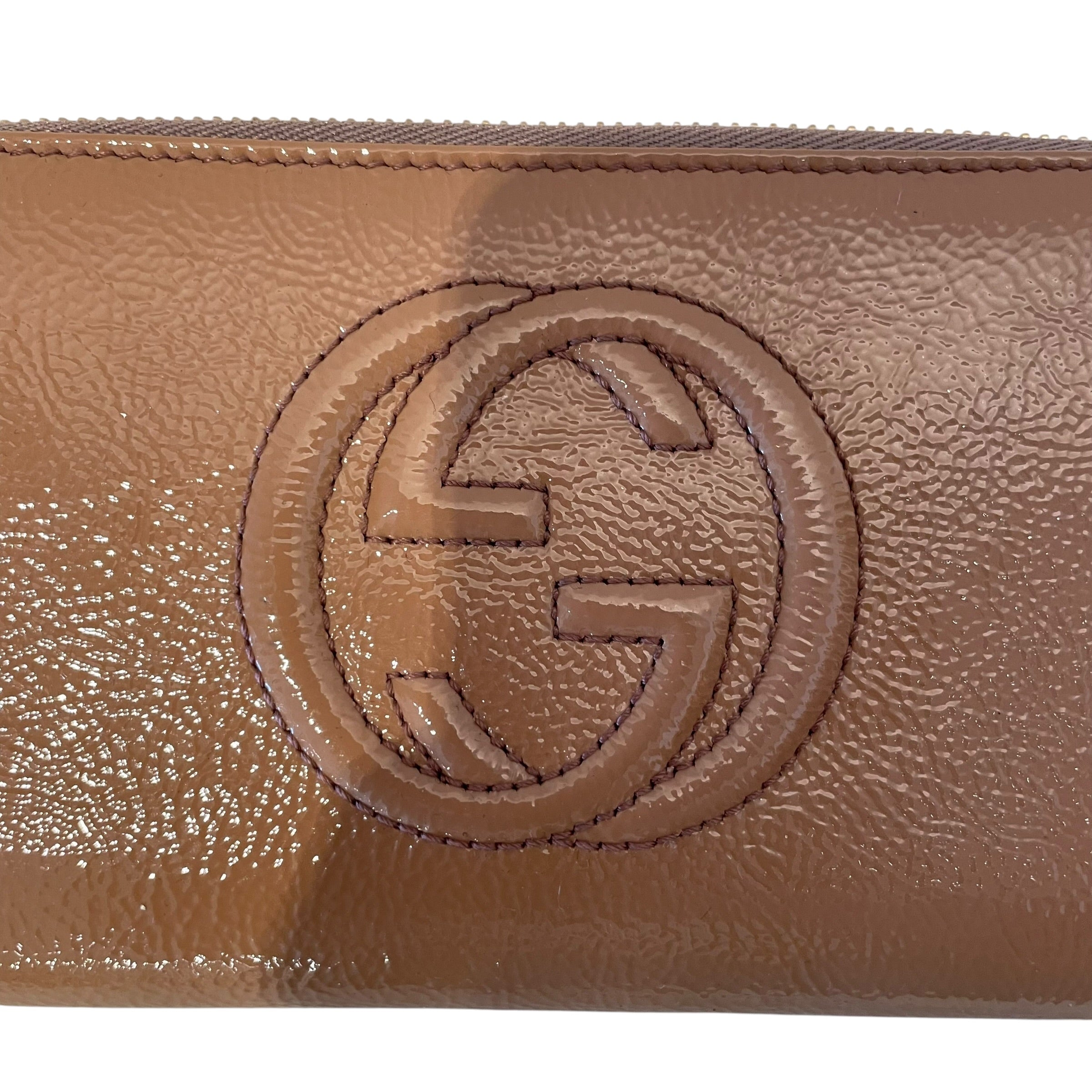 GUCCI/Bifold Wallet/Leather/BEG/Sohho Tassel Interlocking GG view 3