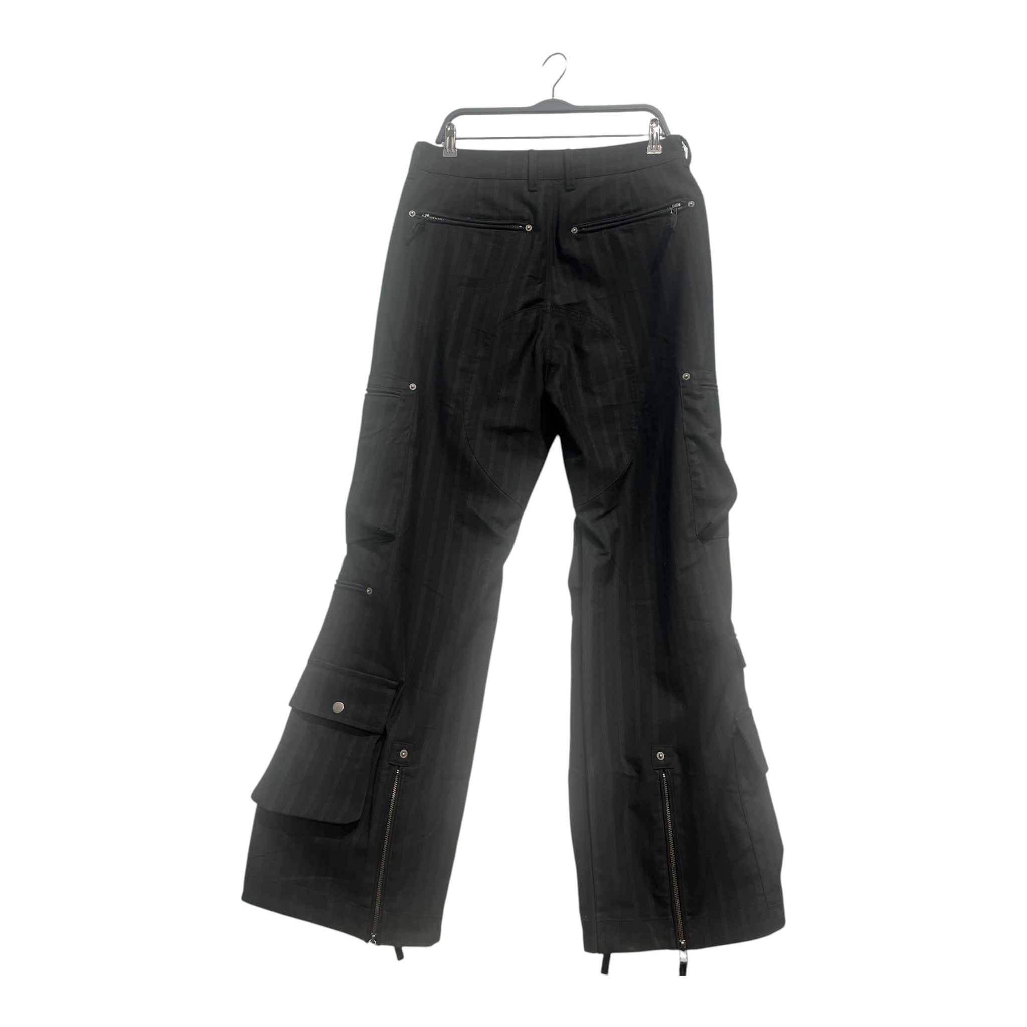 KODY PHILLIPS/Pants/34/Polyester/BLK/Stripe/multi pocket pinstripe zippers view 2