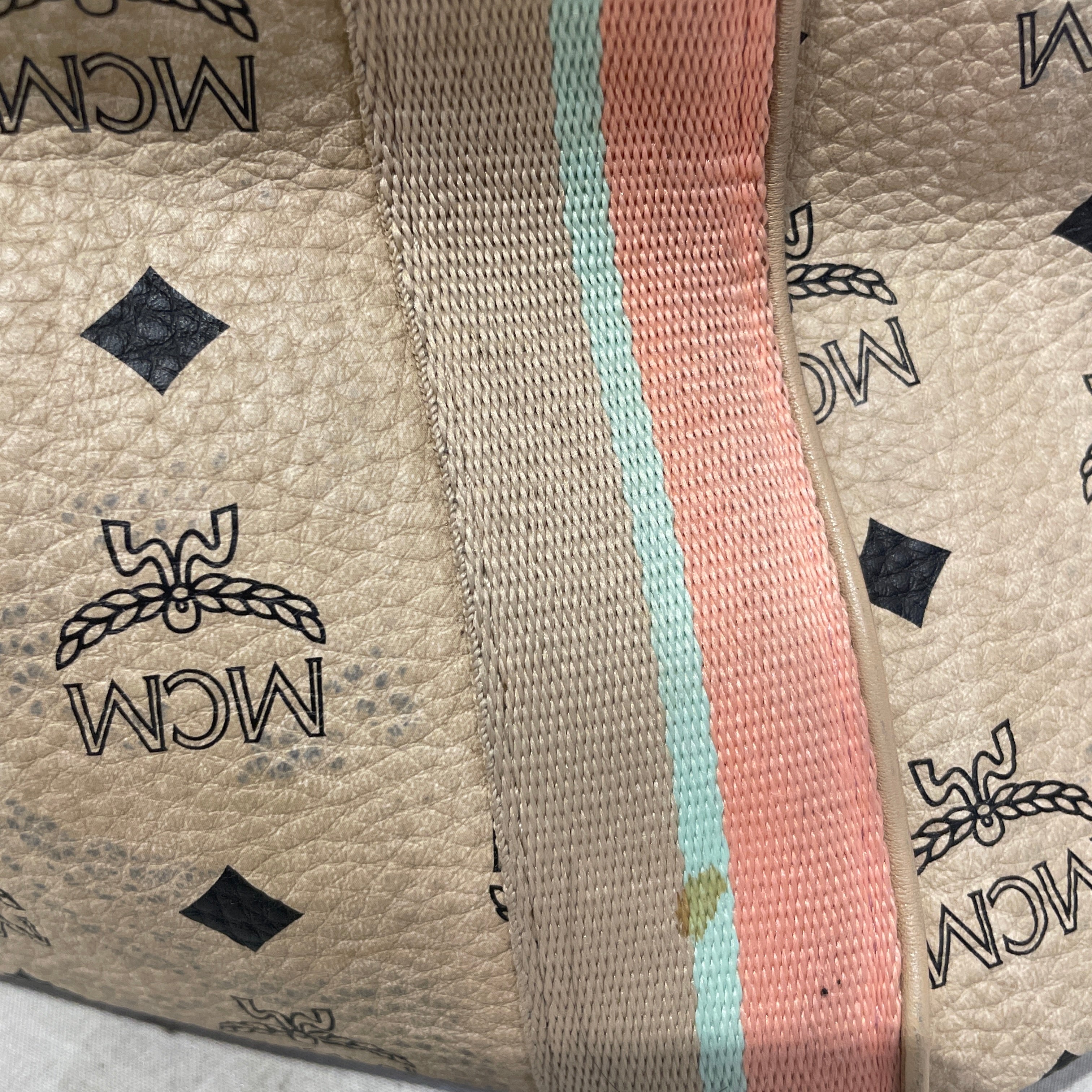 MCM/Tote Bag/Monogram/Leather/CRM/ view 7