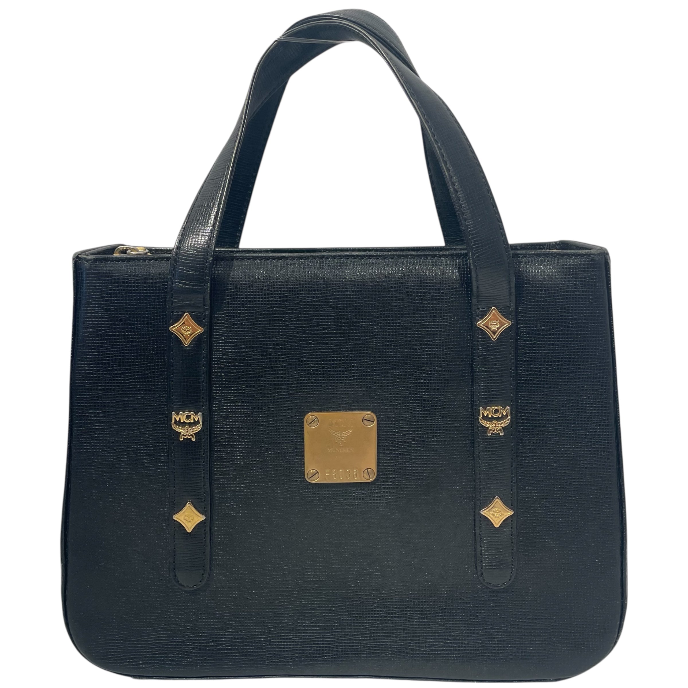 MCM/Hand Bag/Monogram/Leather/BLK/ view 1