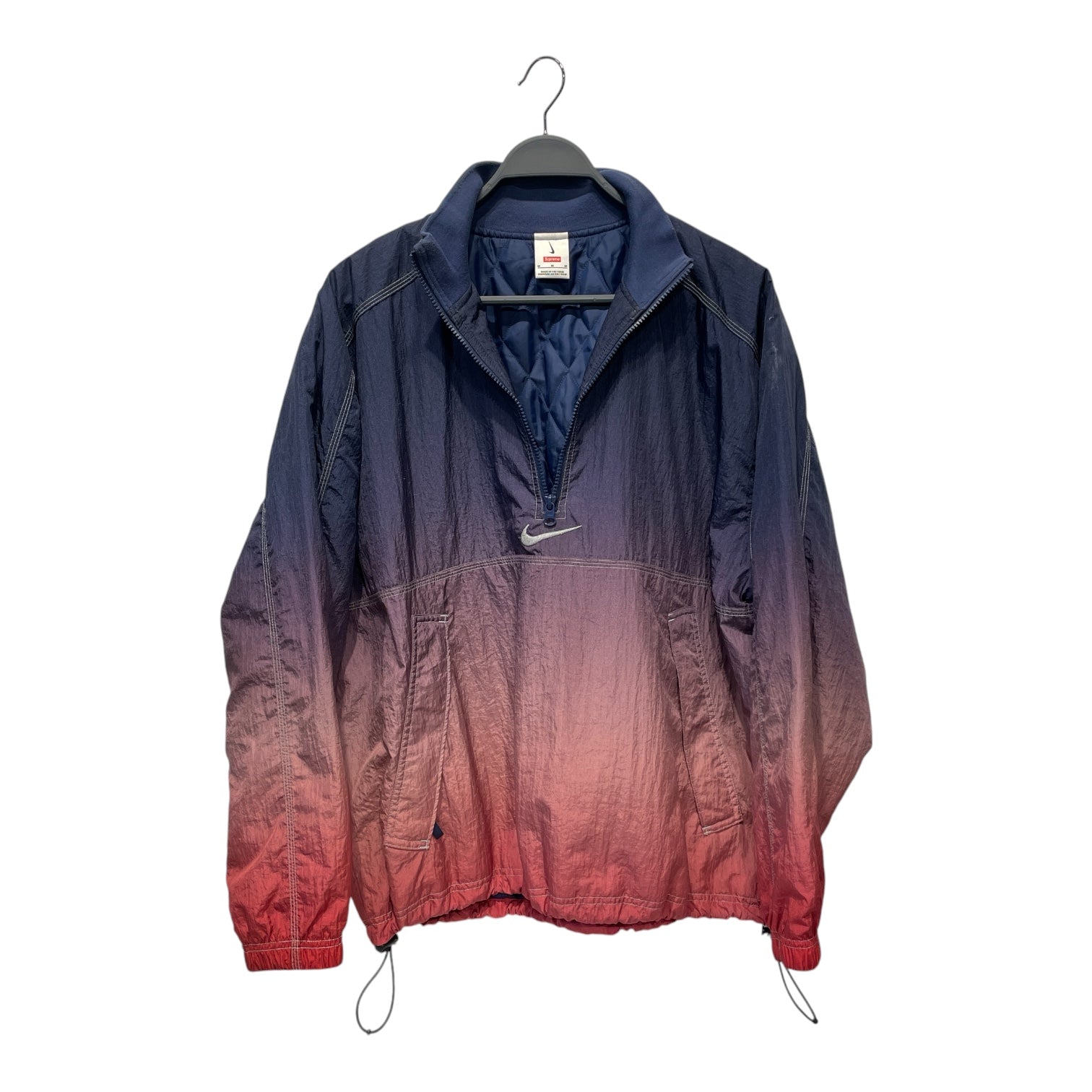 Supreme/NIKE/Windbreaker/M/Nylon/NVY/All Over Print/1/4 ZIP RIPSTOP view 1