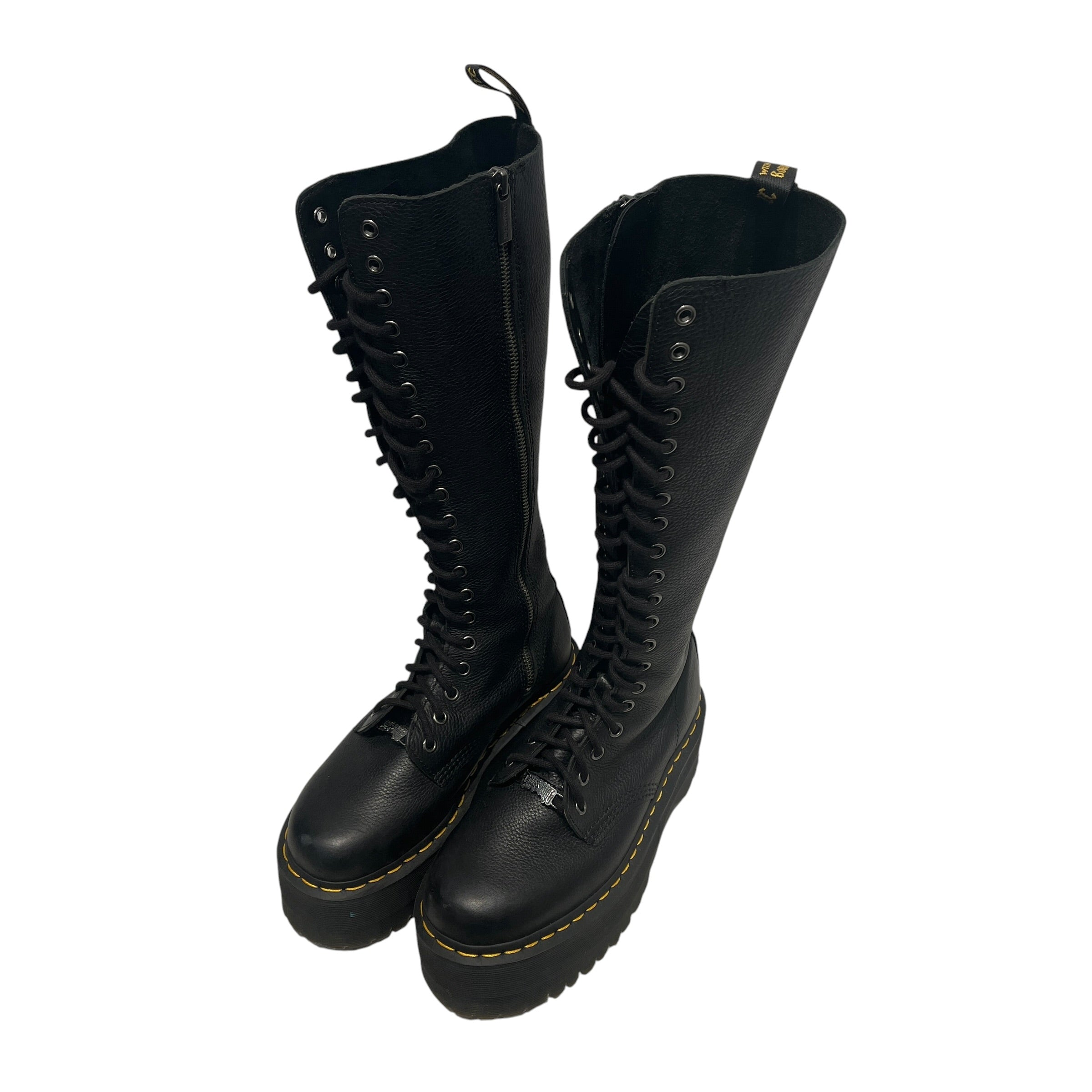Dr.Martens/DOLLS KILL/Long Boots/US 7/Leather/BLK/LONG LACE UP PLATFORM BOOTS view 11