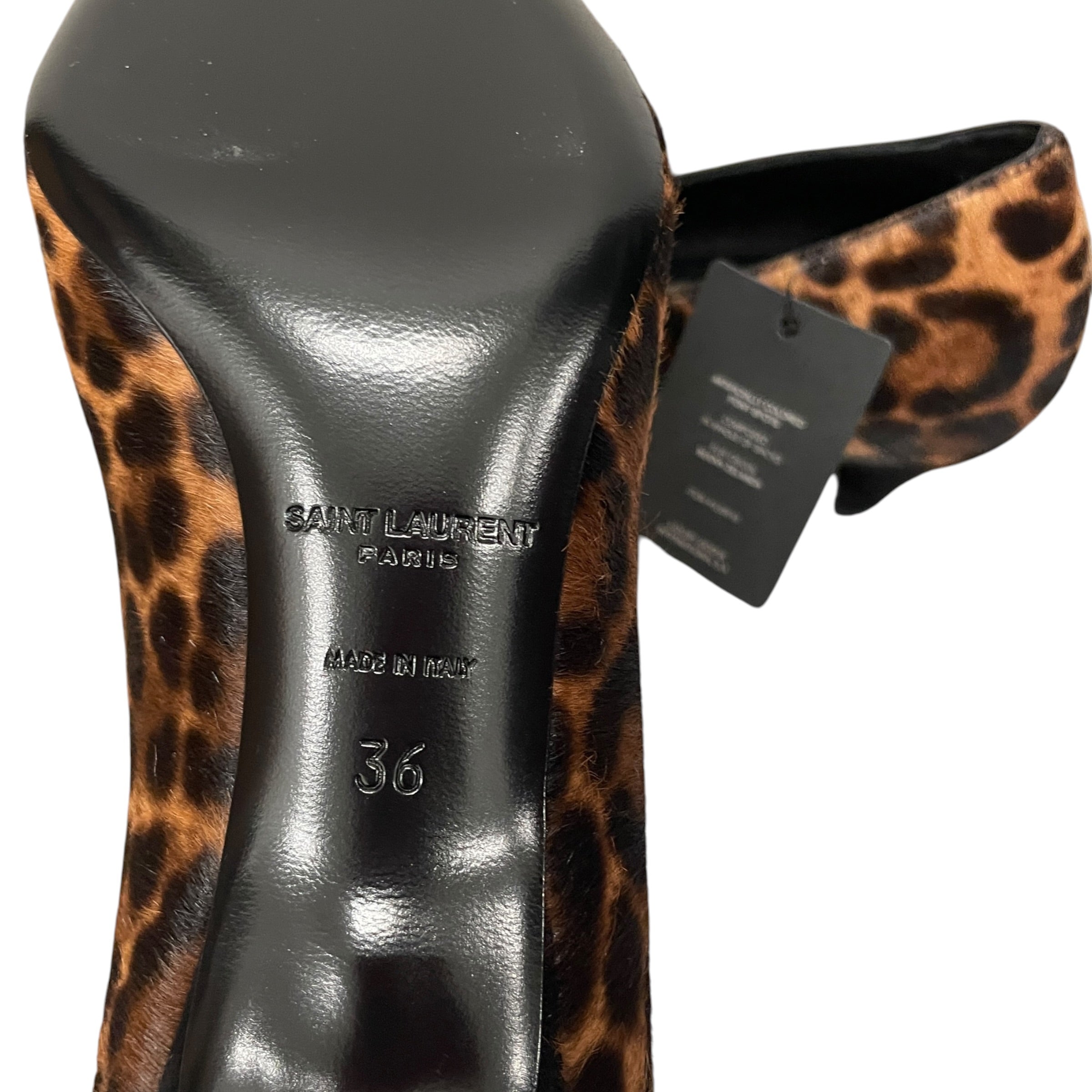 SAINT LAURENT/Heels/EU 36/Animal Pattern/Fur/BRW/CALF HAIR view 4