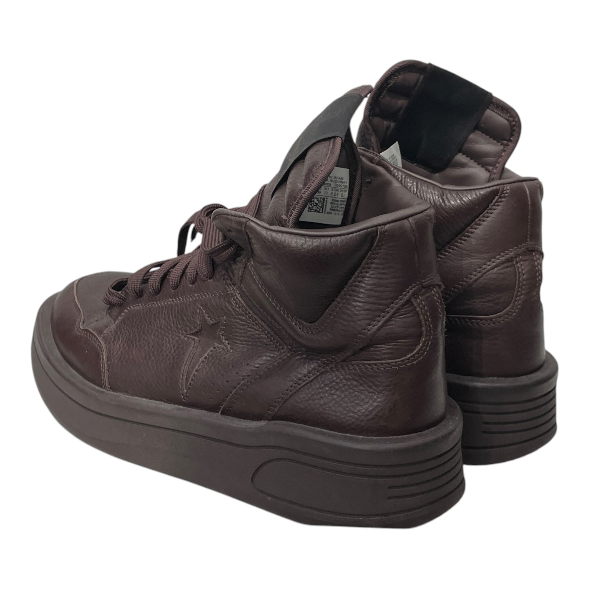 CONVERSE/RICK OWENS DRKSHDW/Hi-Sneakers/US 12/Leather/BRW/A01290C W STAR view 2