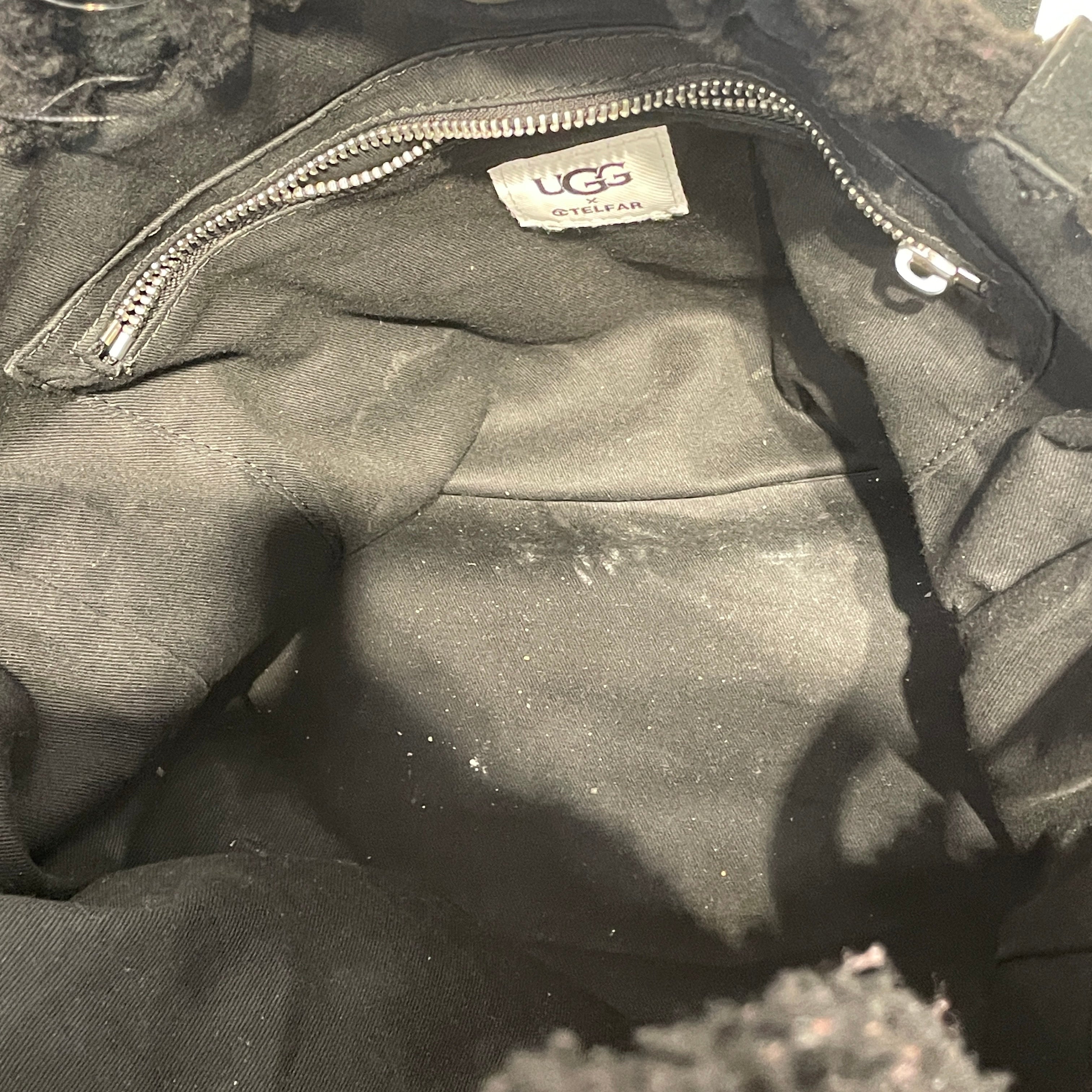 Telfar/Tote Bag/Suede/BLK/sherpa/ugg view 5