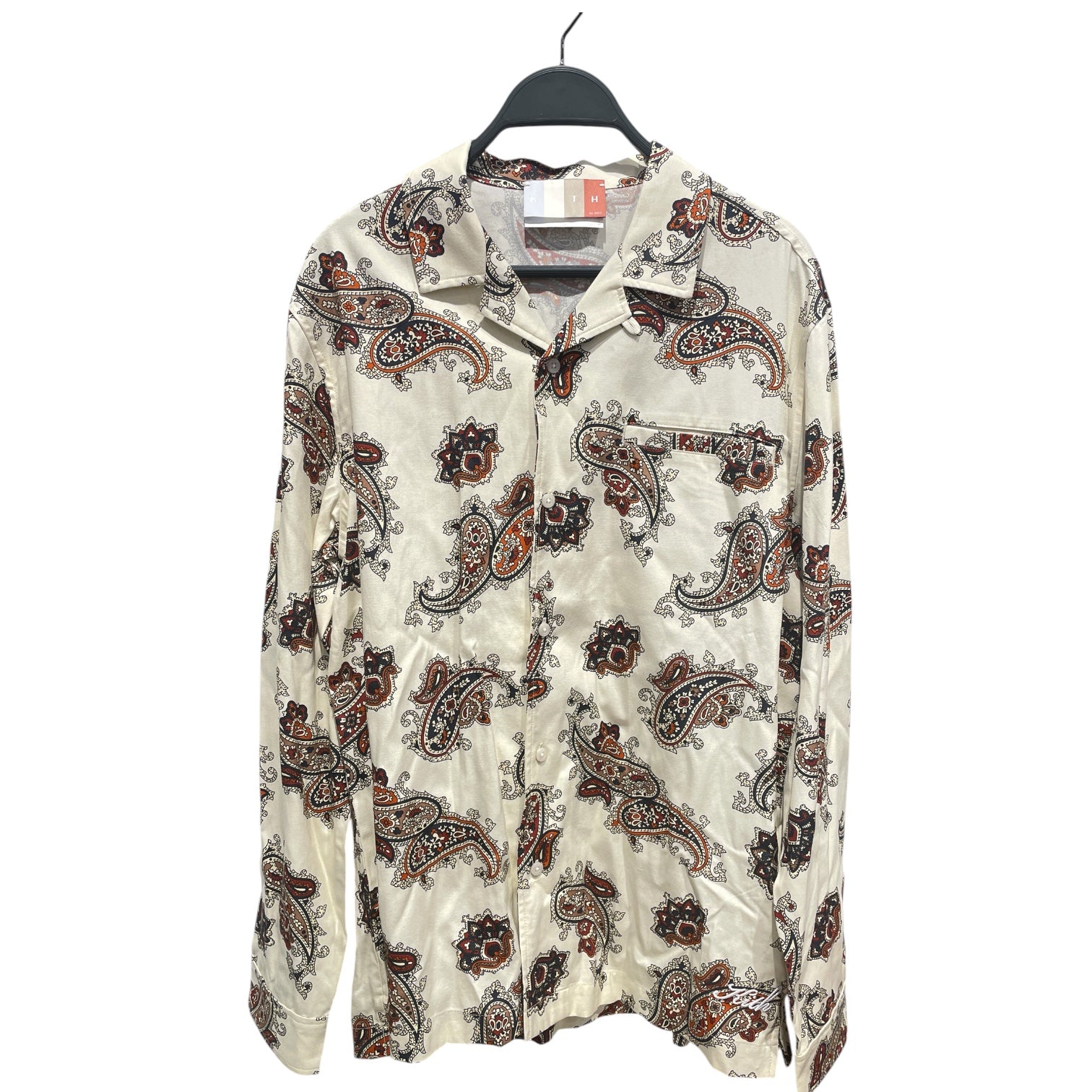 KITH/LS Shirt/S/Cotton/CRM/Floral Pattern/Orange Paisley view 1