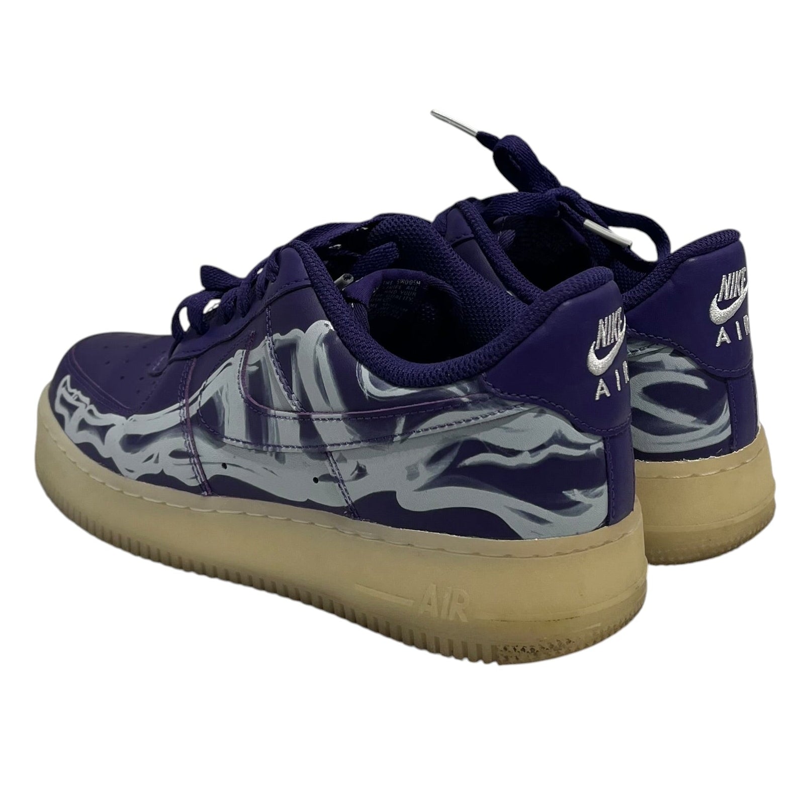 NIKE/Supreme/Low-Sneakers/US 7/Graphic/Leather/PPL/SKELETON AF1 view 2