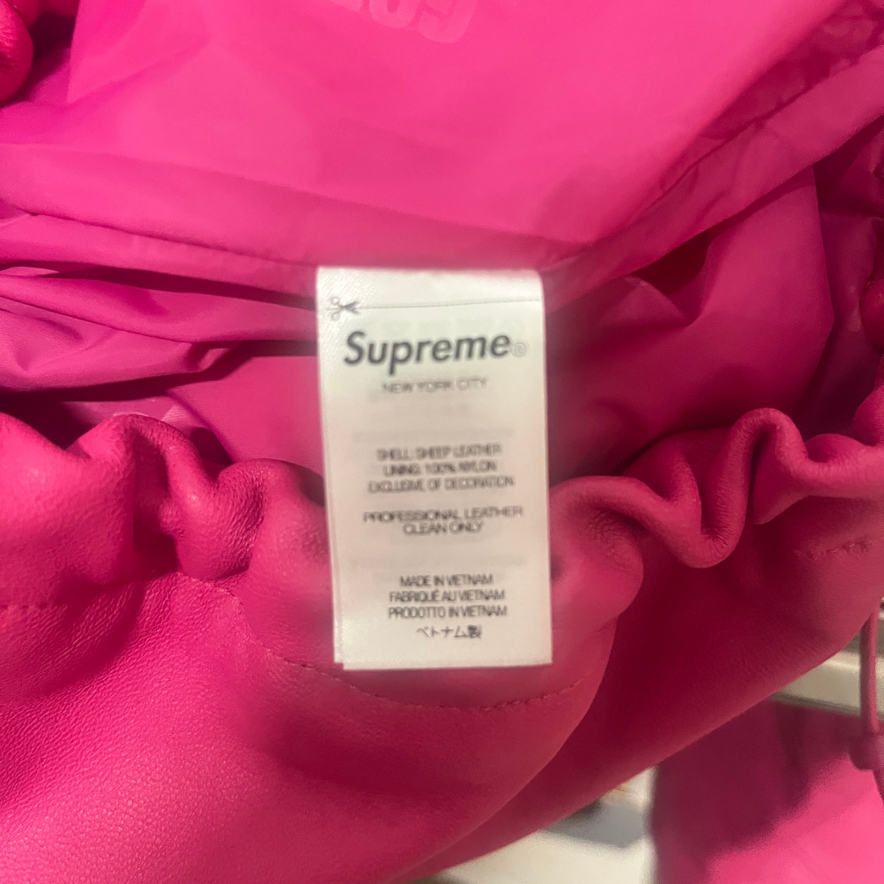 Supreme/Leather Jkt/XL/Leather/PNK/HOODED GORETEX LTHR JCKT view 4