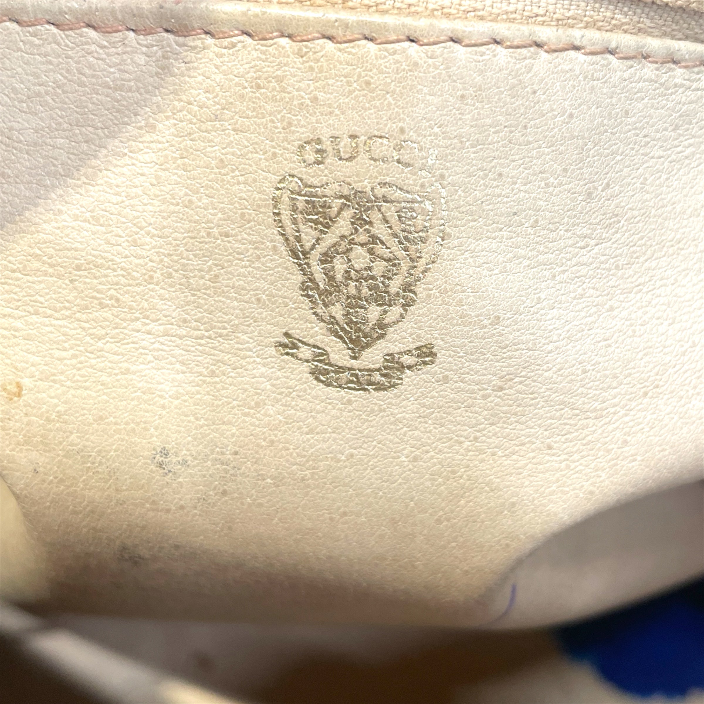 GUCCI/Cross Body Bag/Monogram/Leather/BRW/Vintage Hand Bag view 7