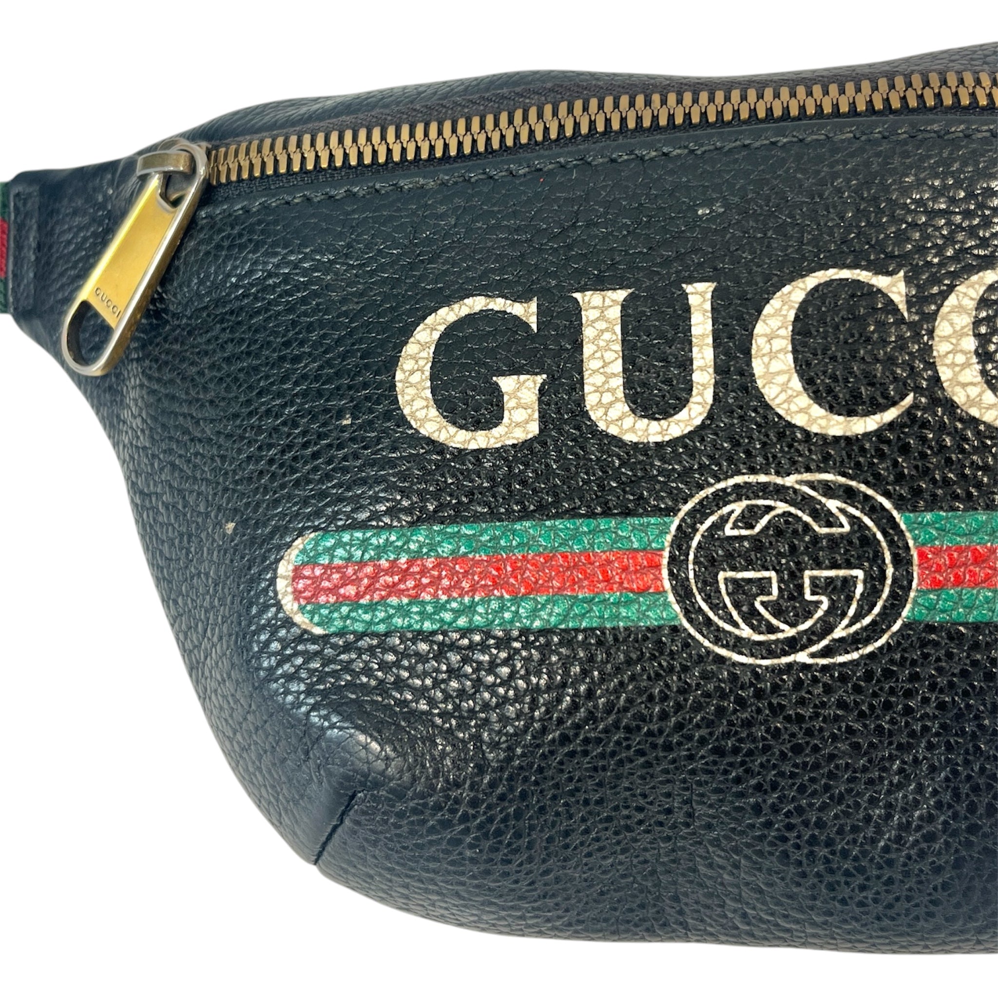 GUCCI/Fanny Pack/Leather/BLK/VINTAGE LOGO BELT BAG view 7