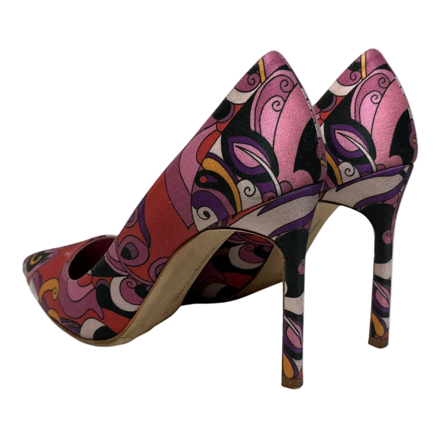 MANOLO BLAHNIK/Heels/EU 35/All Over Print/Leather/PNK/60S PSYCHEDELIC PRINT view 2