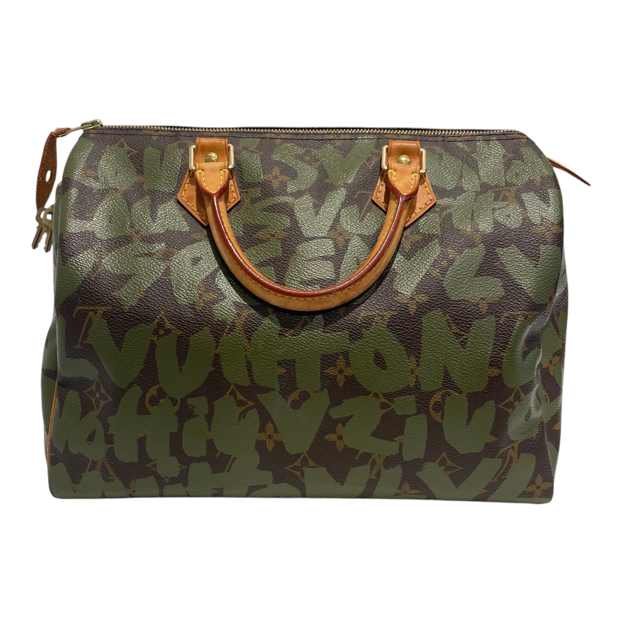 LOUIS VUITTON/Hand Bag/Monogram/Leather/BRW/2001 Speedy 30 DC:TH0041 view 2