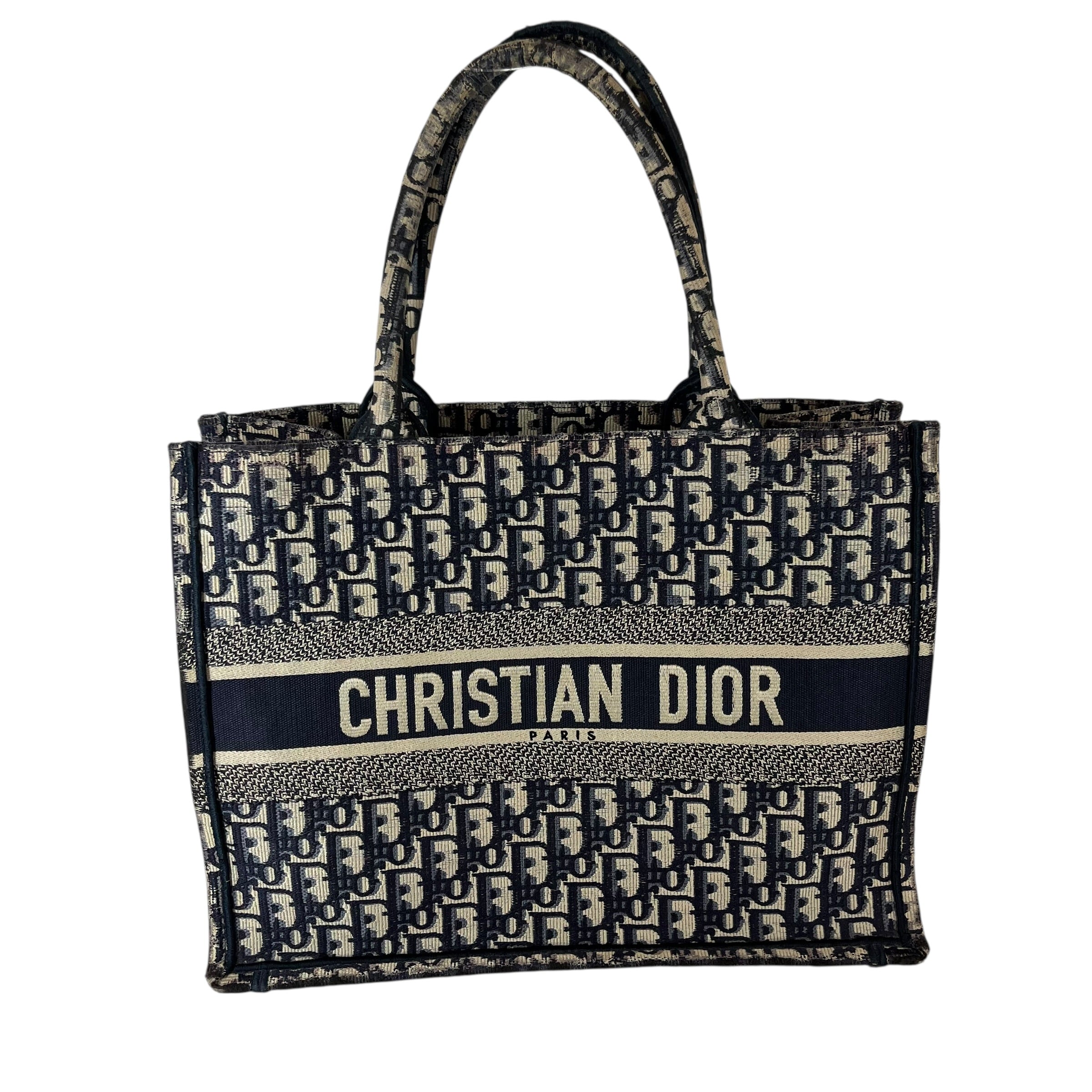 Christian Dior/Tote Bag/Monogram/Leather/NVY/BOOK TOTE view 1