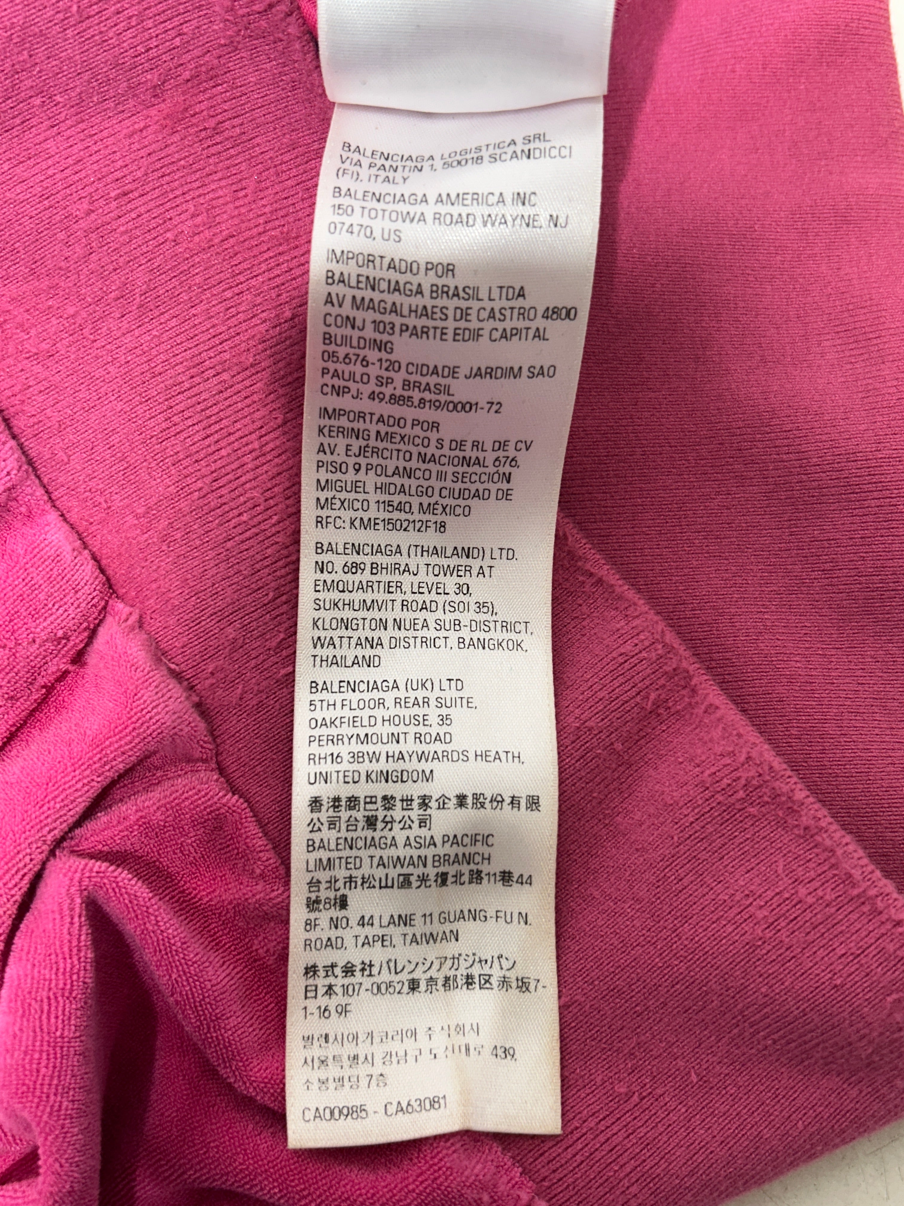 BALENCIAGA/Hoodie/XS/Cotton/PNK/TERRY CLOTH MINI view 8