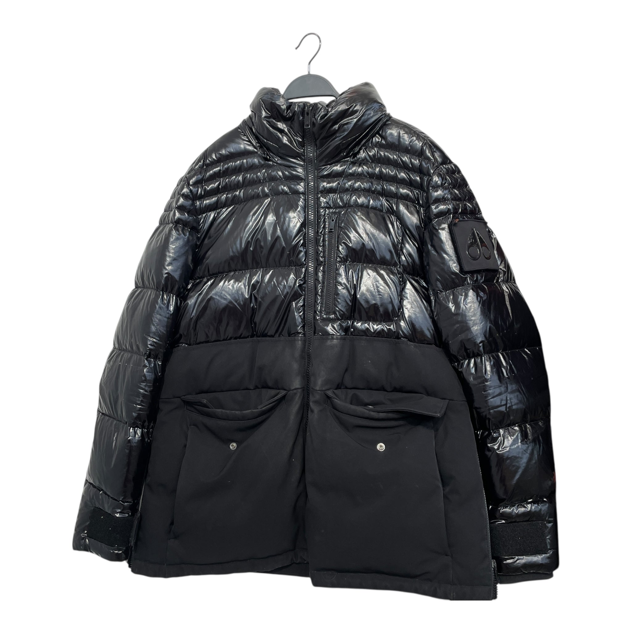 MOOSE KNUCKLES/Puffer Jkt/L/BLK/TOP NYLON BOTTM CANVAS 006920 view 1