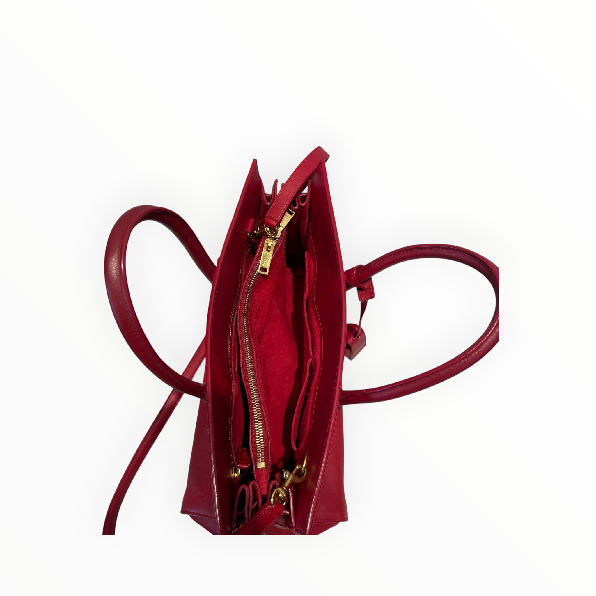 YVES SAINT LAURENT/Hand Bag/Leather/RED/Sac De Jour view 6