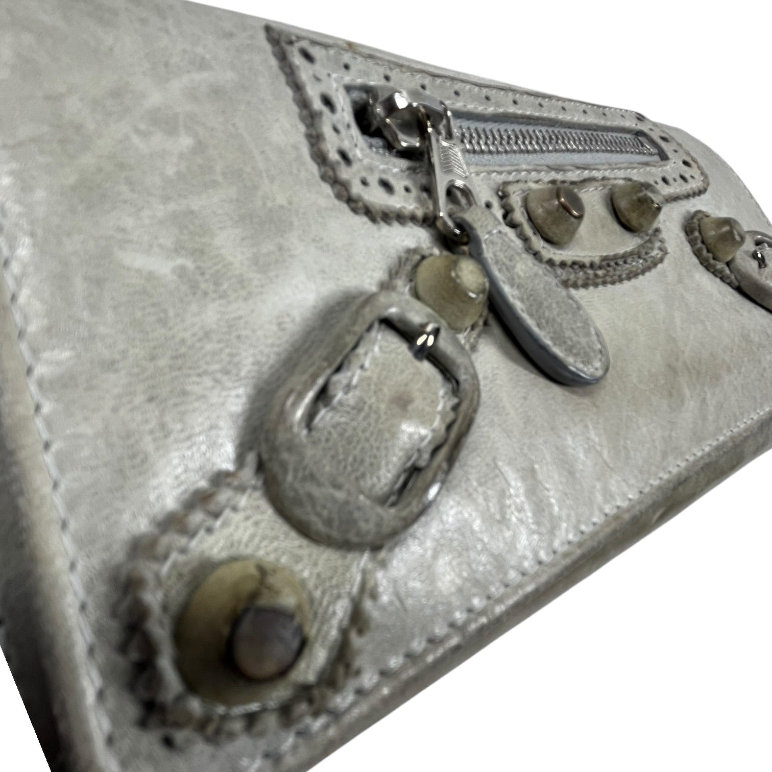 BALENCIAGA/Long Wallet/Leather/BEG/L's/Crinkle border view 4