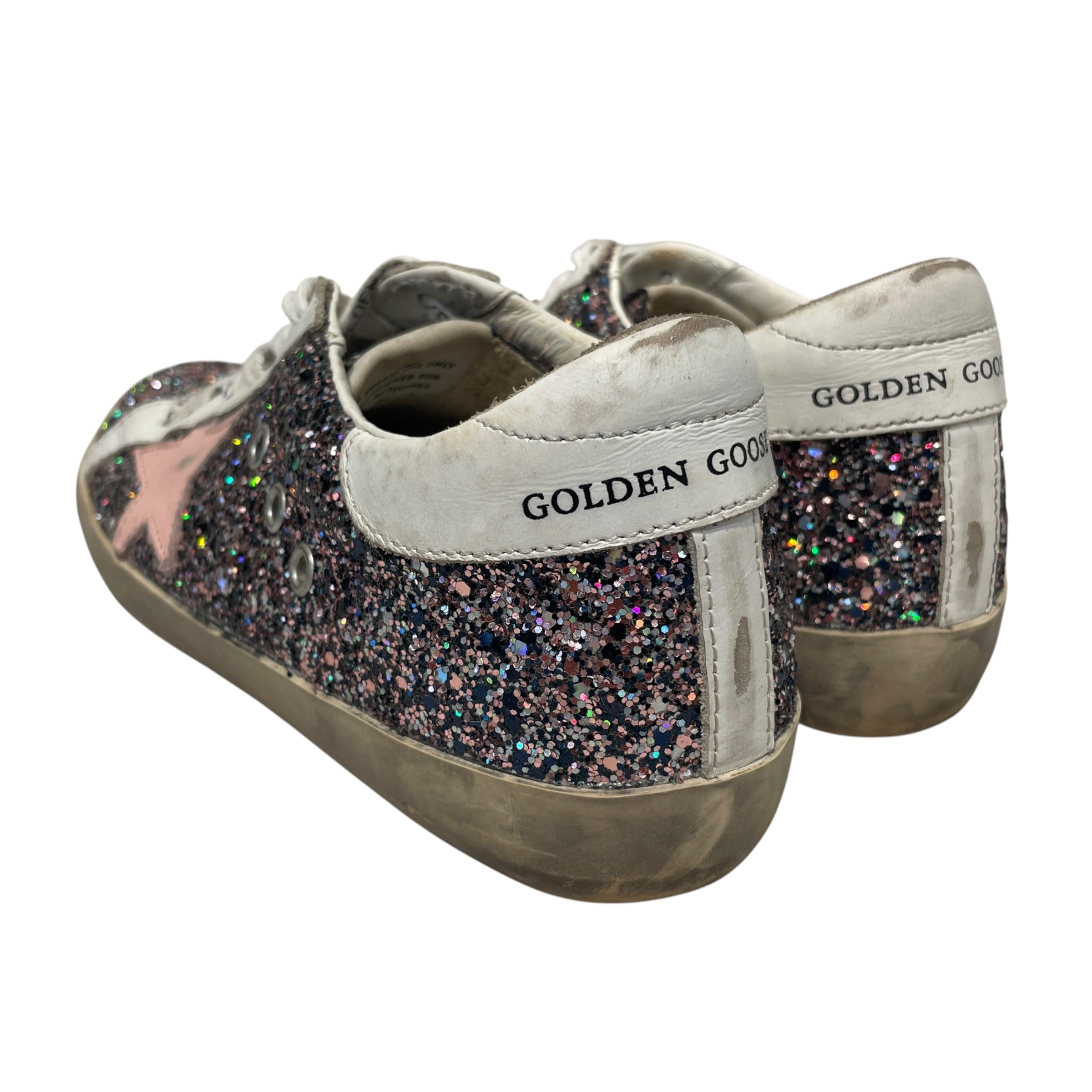 GOLDEN GOOSE/Low-Sneakers/EU 37/Iridescent/Leather/PNK/Superstar Multicolor Glitter view 2