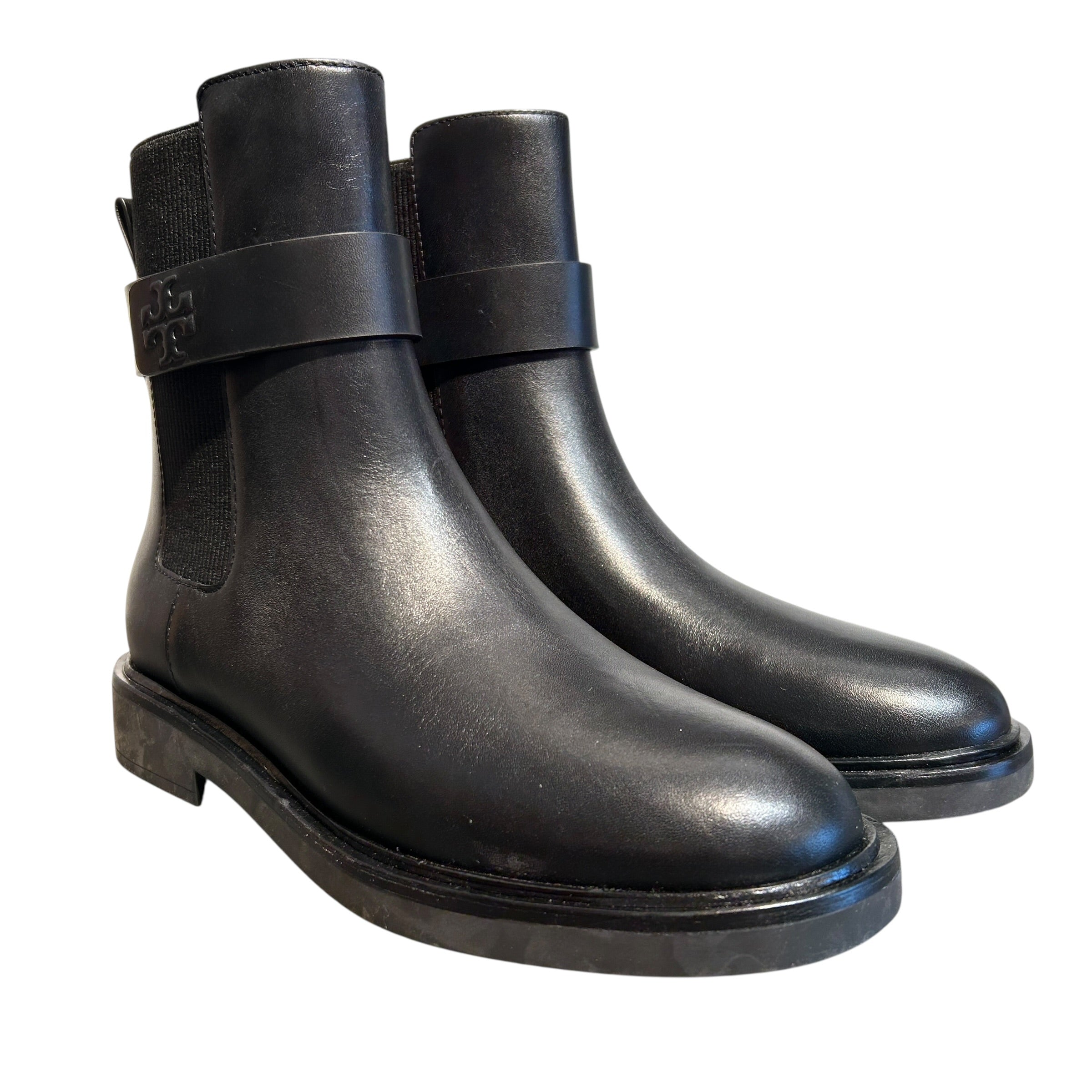 TORY BURCH/Chelsea Boots/US 9.5/Leather/BLK/ view 1