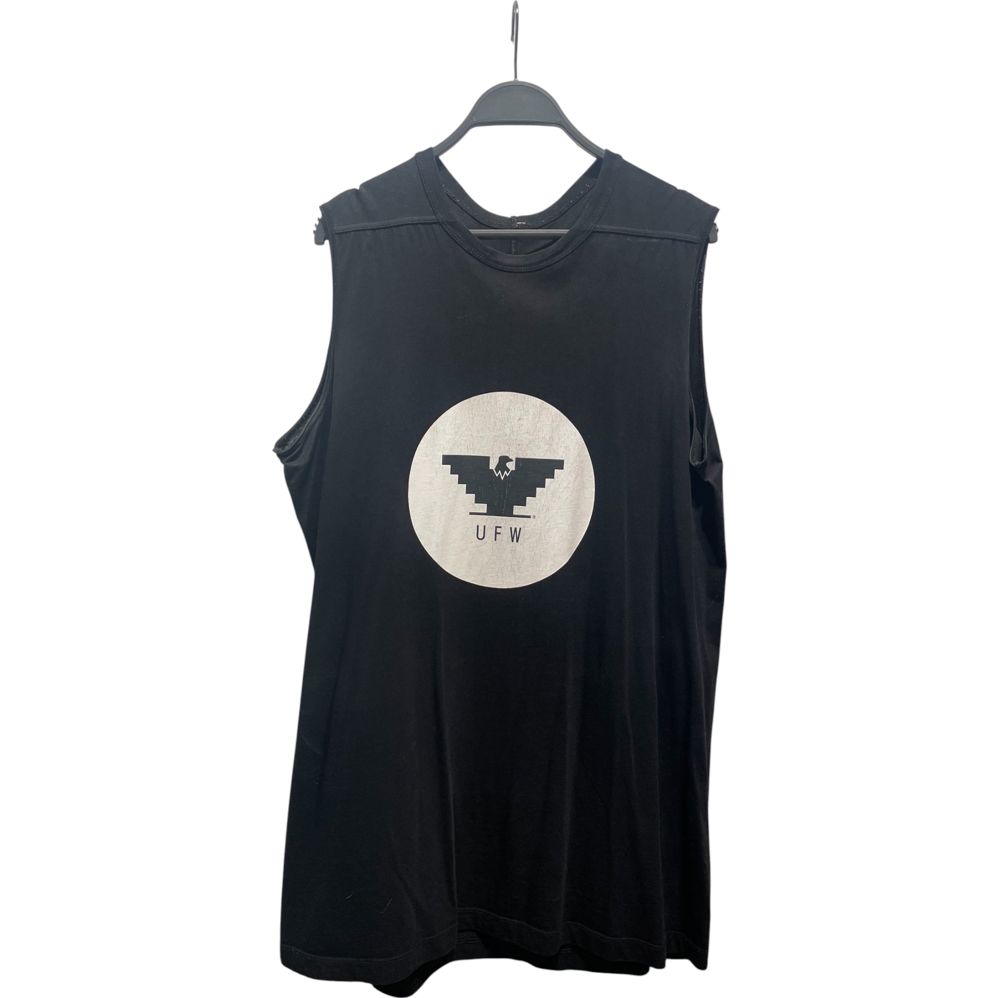 Rick Owens/Tank Top/L/Cotton/BLK/Graphic/UFW view 1