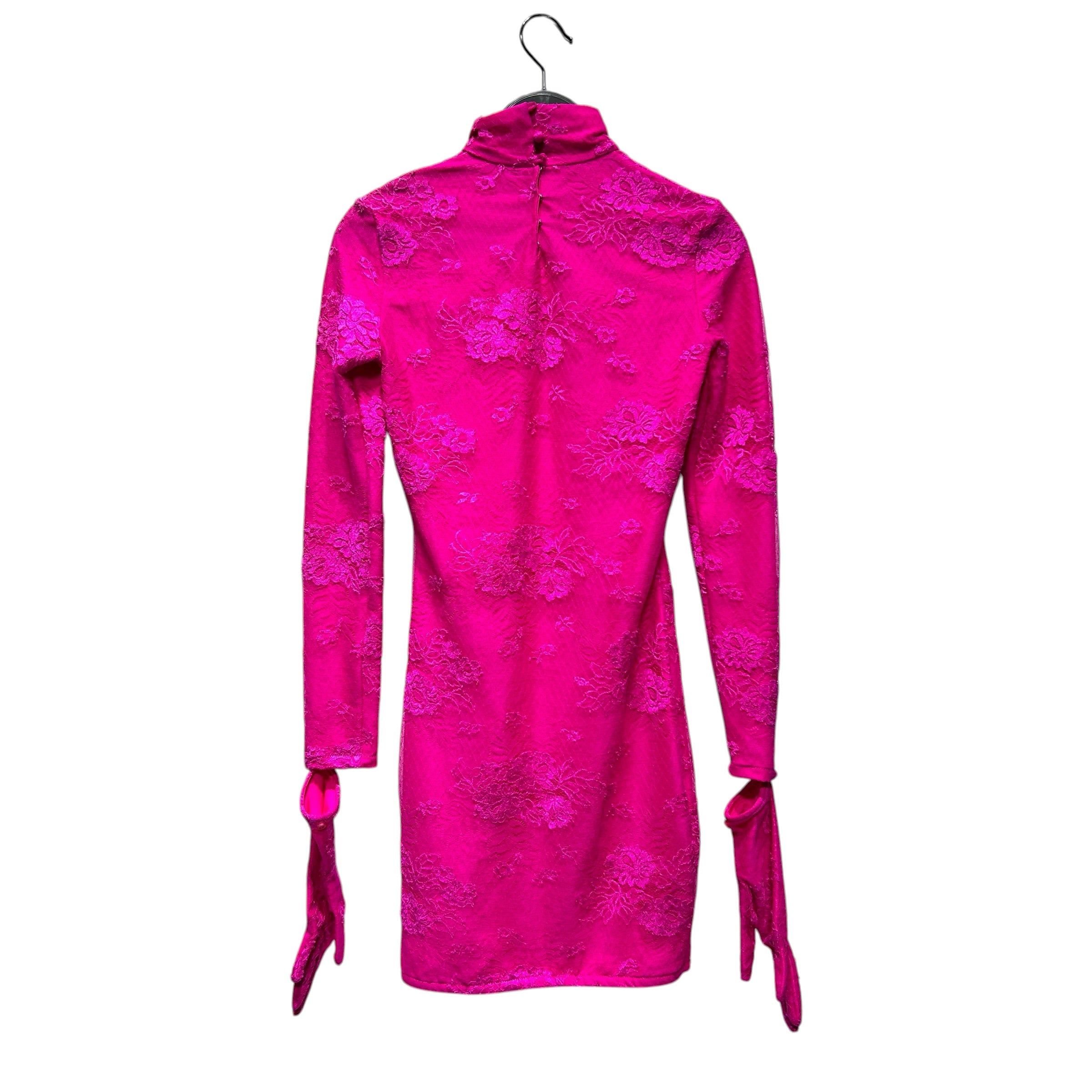 BALENCIAGA/Shirt Dress/34/All Over Print/Cotton/PNK/lace w gloves view 2