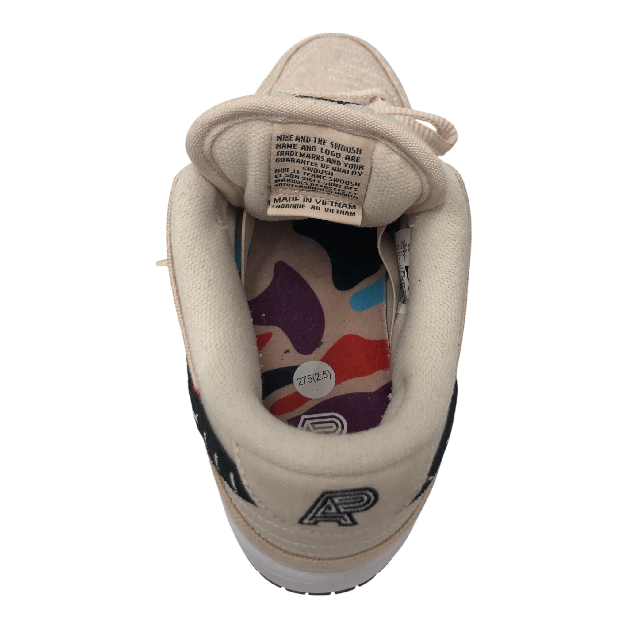 NIKE SB/Low-Sneakers/US 9.5/Cotton/CRM/Albino & Preto Dunk view 5