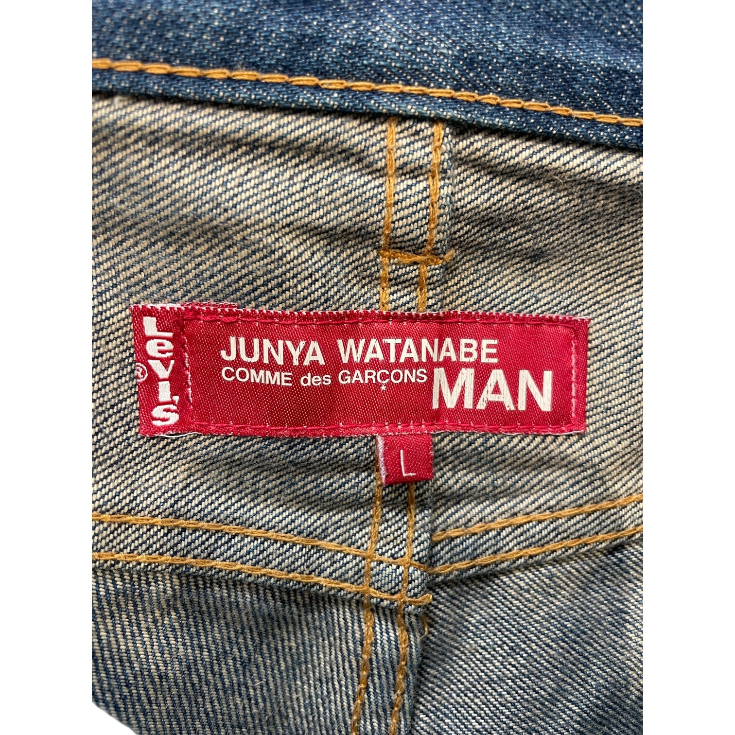 JUNYA WATANABE COMME des GARCONS/Straight Pants/L/Denim/BLU/Plaid/ view 3