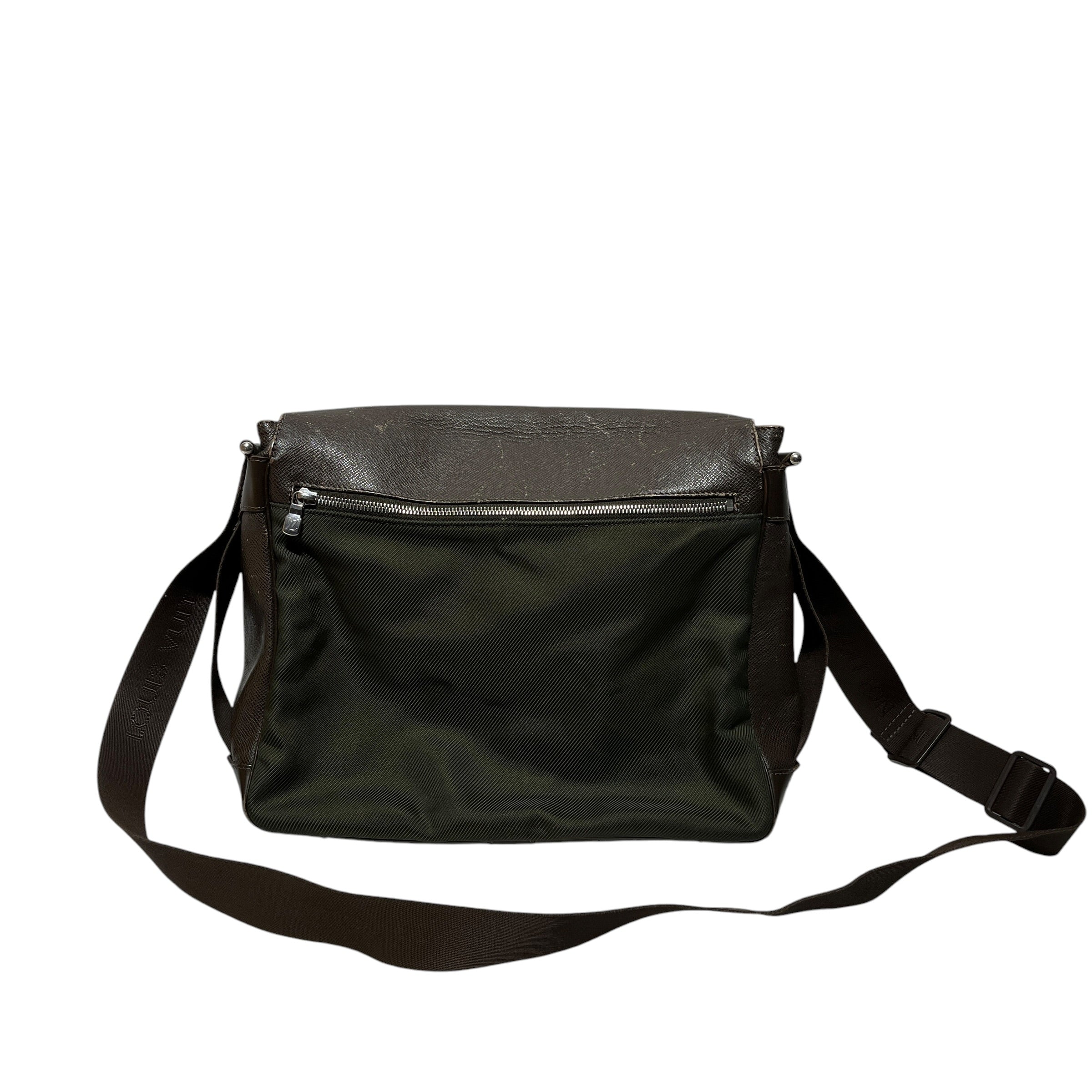 LOUIS VUITTON/Cross Body Bag/Leather/BRW/messenger bag, silver accents view 2