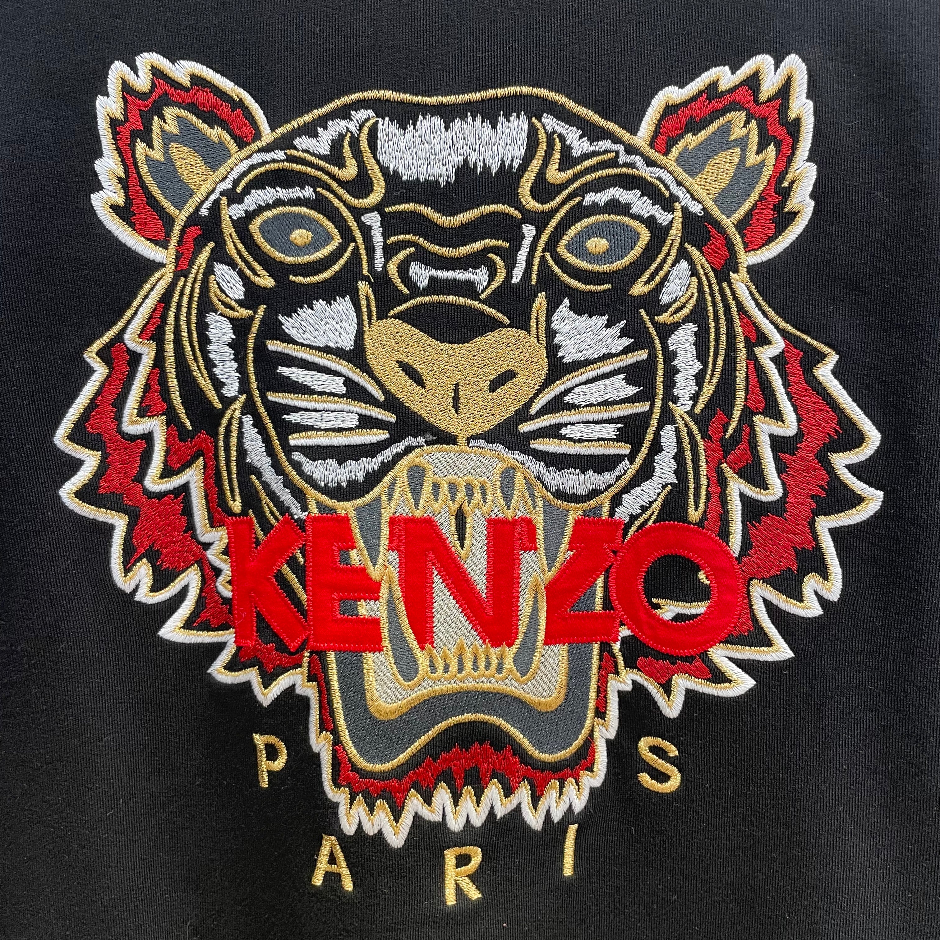 KENZO/Heavy Sweater/S/Cotton/BLK/TIGER EMBROIDERY/ SMALL view 3
