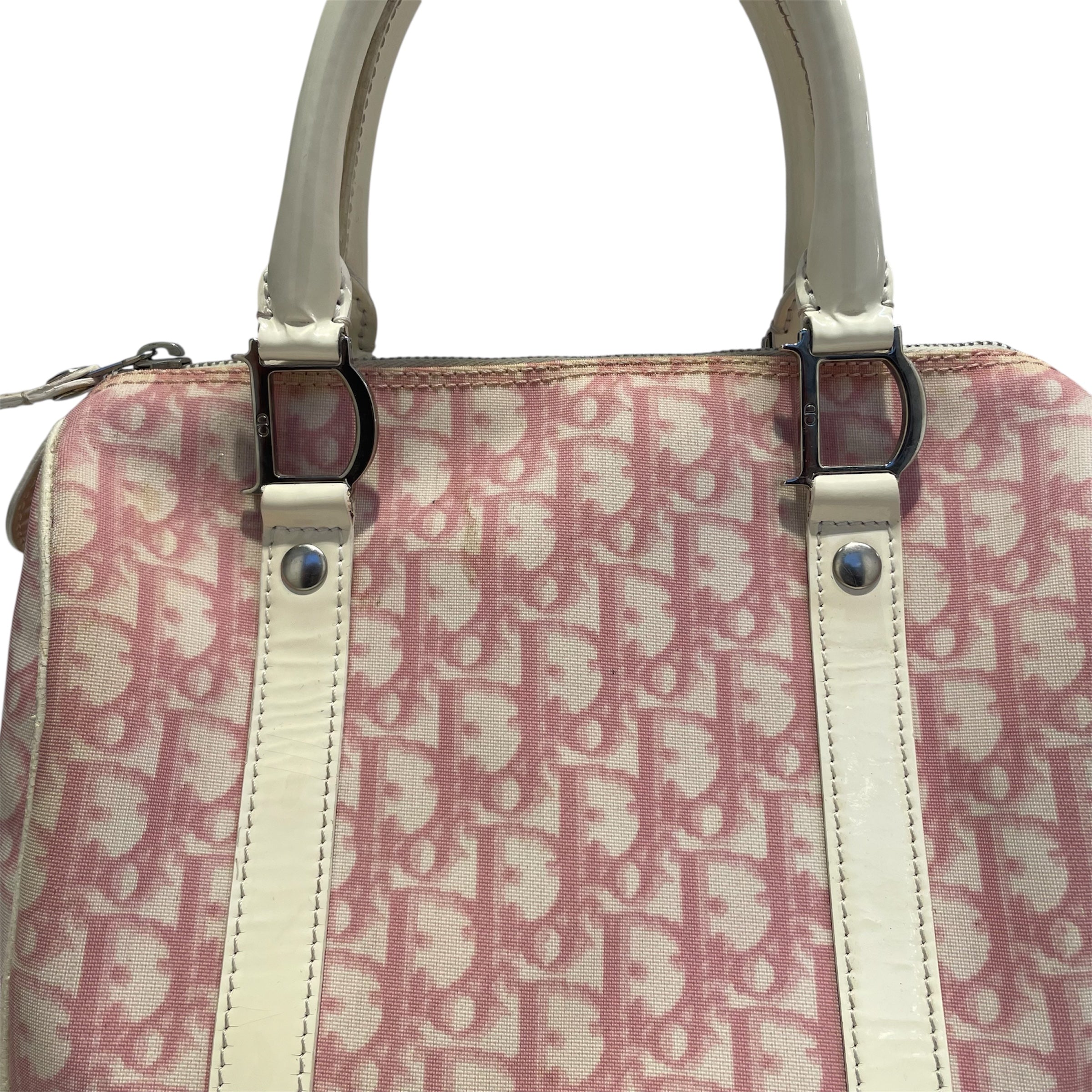 Christian Dior/Hand Bag/All Over Print/Leather/PNK/pink print hand bg pink/white view 2