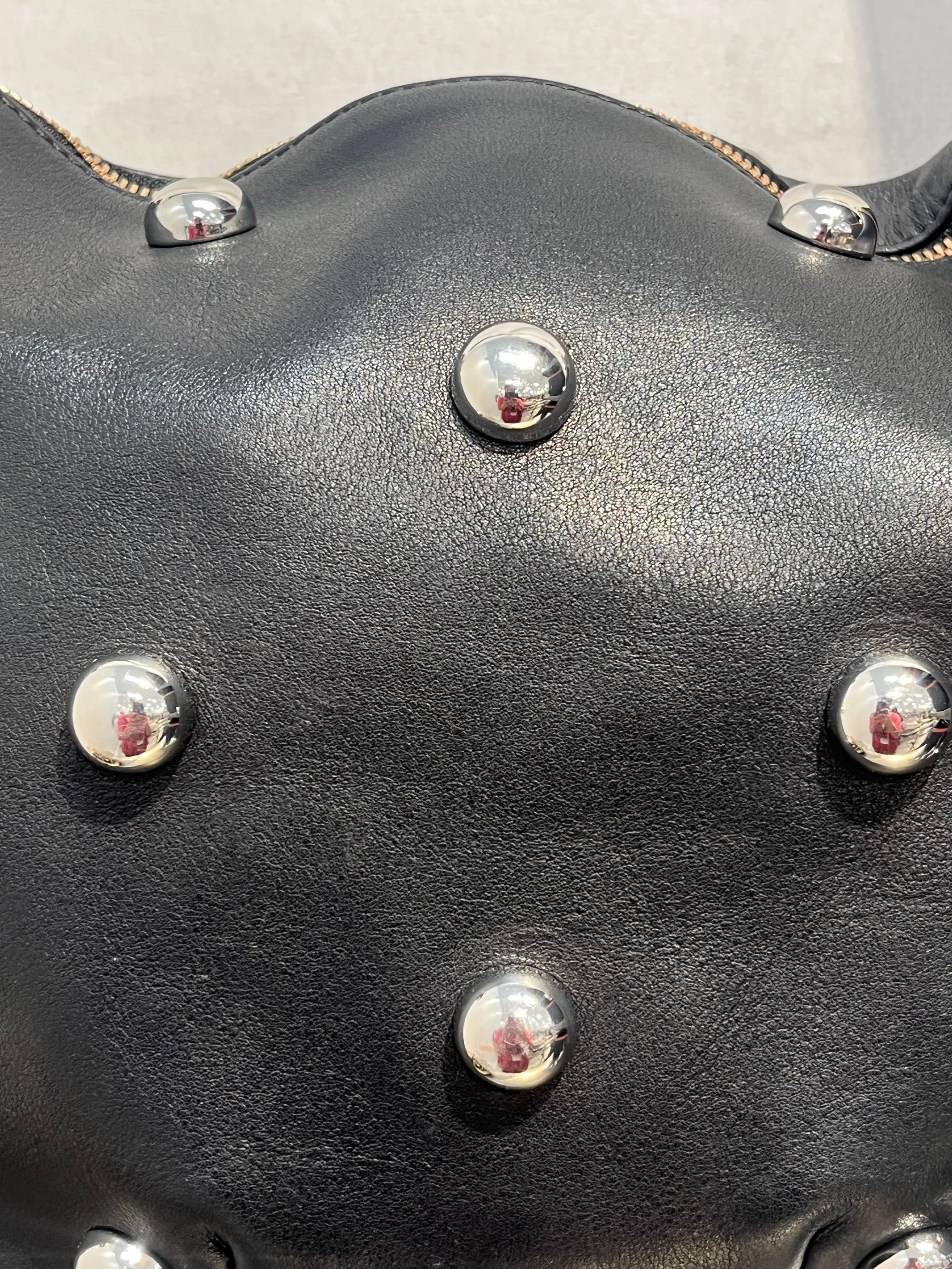 CLARE V/Hand Bag/Leather/BLK/BLACK STUDDED BAG view 7