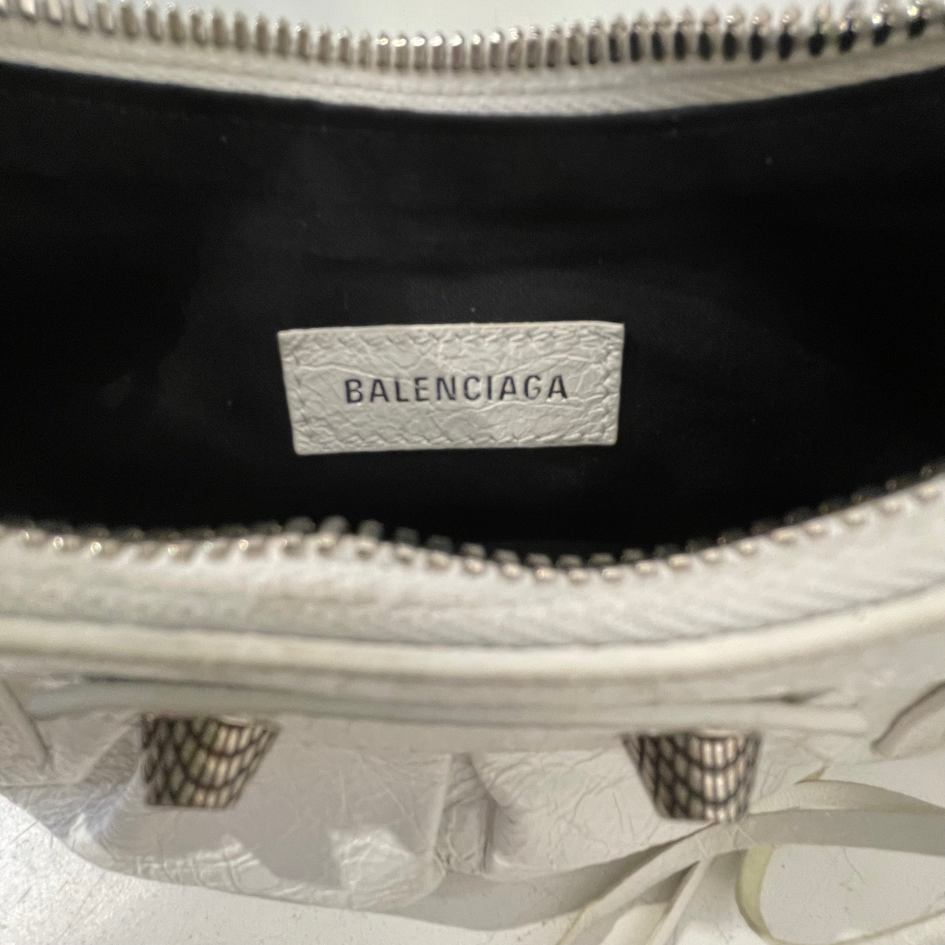 BALENCIAGA/Hand Bag/Leather/WHT/CAGOLE WRINKLED LEATHER view 5