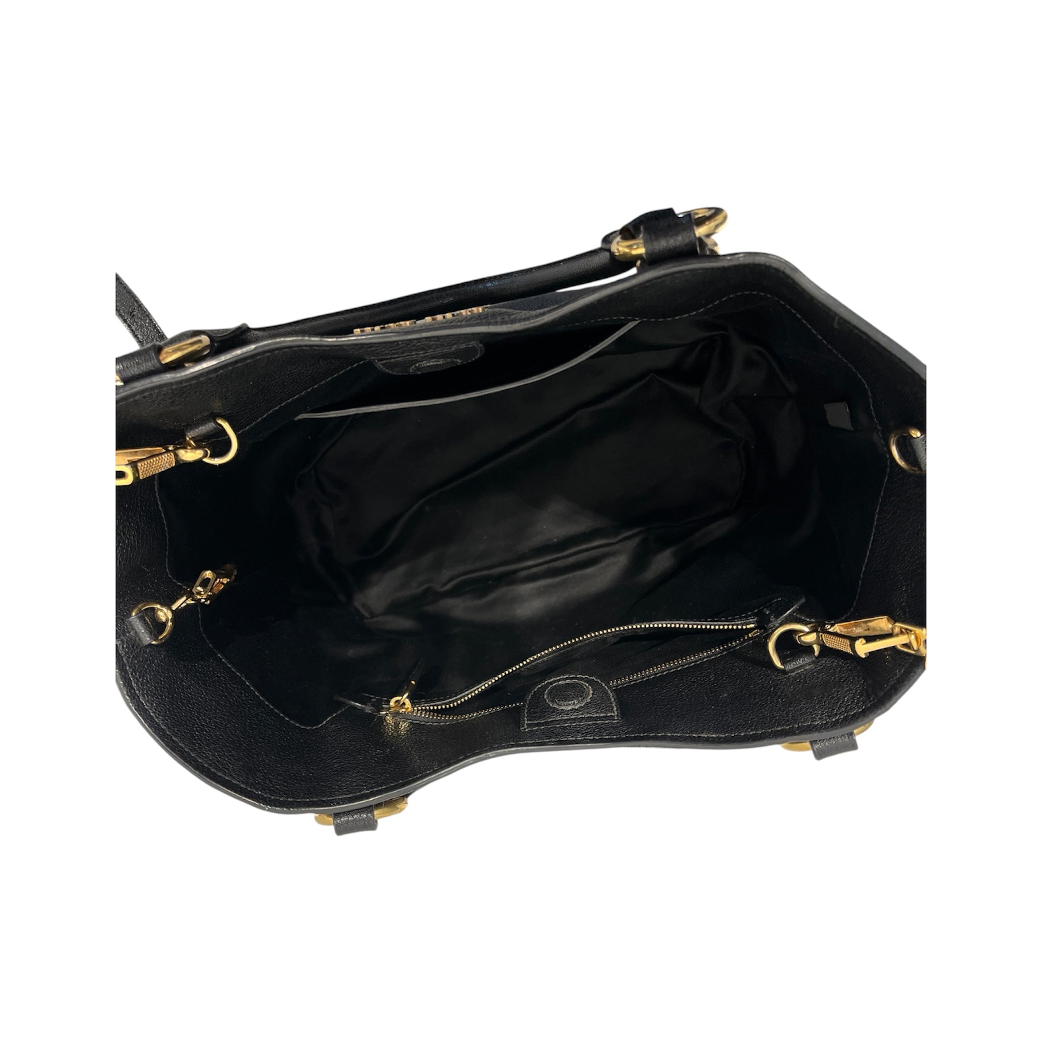 MIU MIU/Hand Bag/Leather/BLK/Vitello Phenix HB #158 view 4