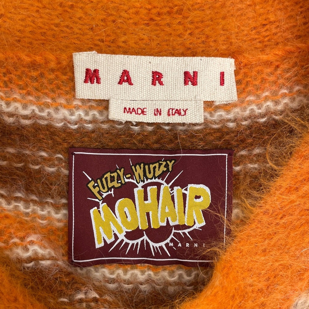 MARNI/Cardigan/42/Stripe/Mohair/ORN/FUZZY WUZZY PUMPKIN STRIPE view 3