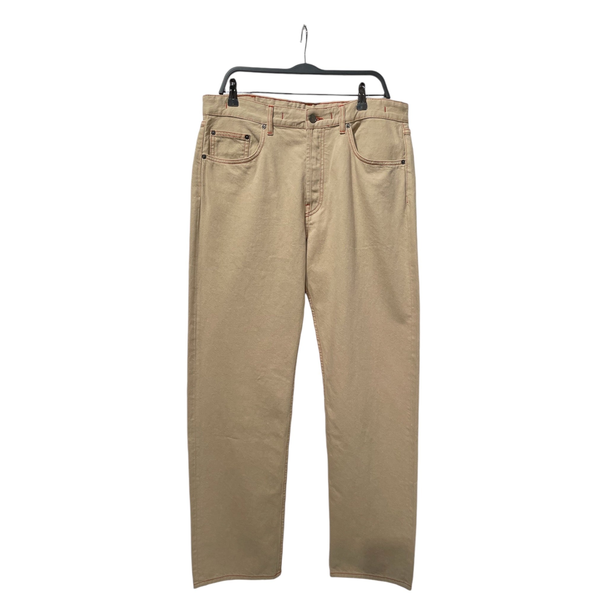 JACQUEMUS/Bootcut Pants/33/Denim/BEG/Red Stitch view 1