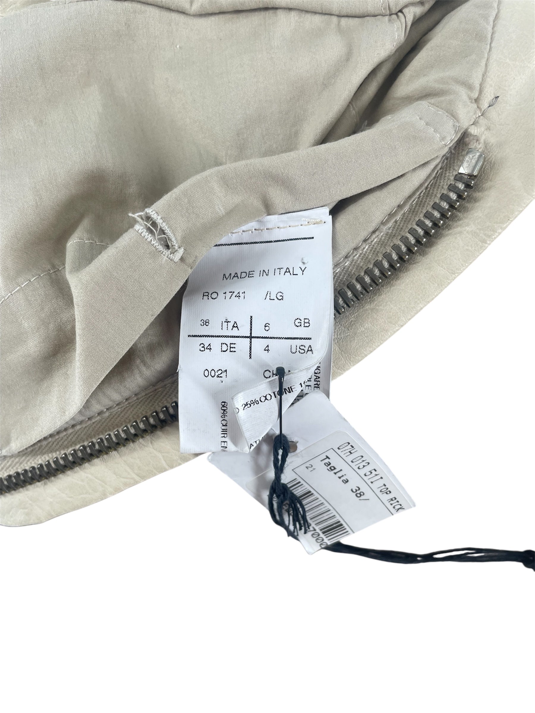 Rick Owens/Vest/38/Leather/WHT/Front Zip/RELEASE SS10 VEST - RO1741 view 6
