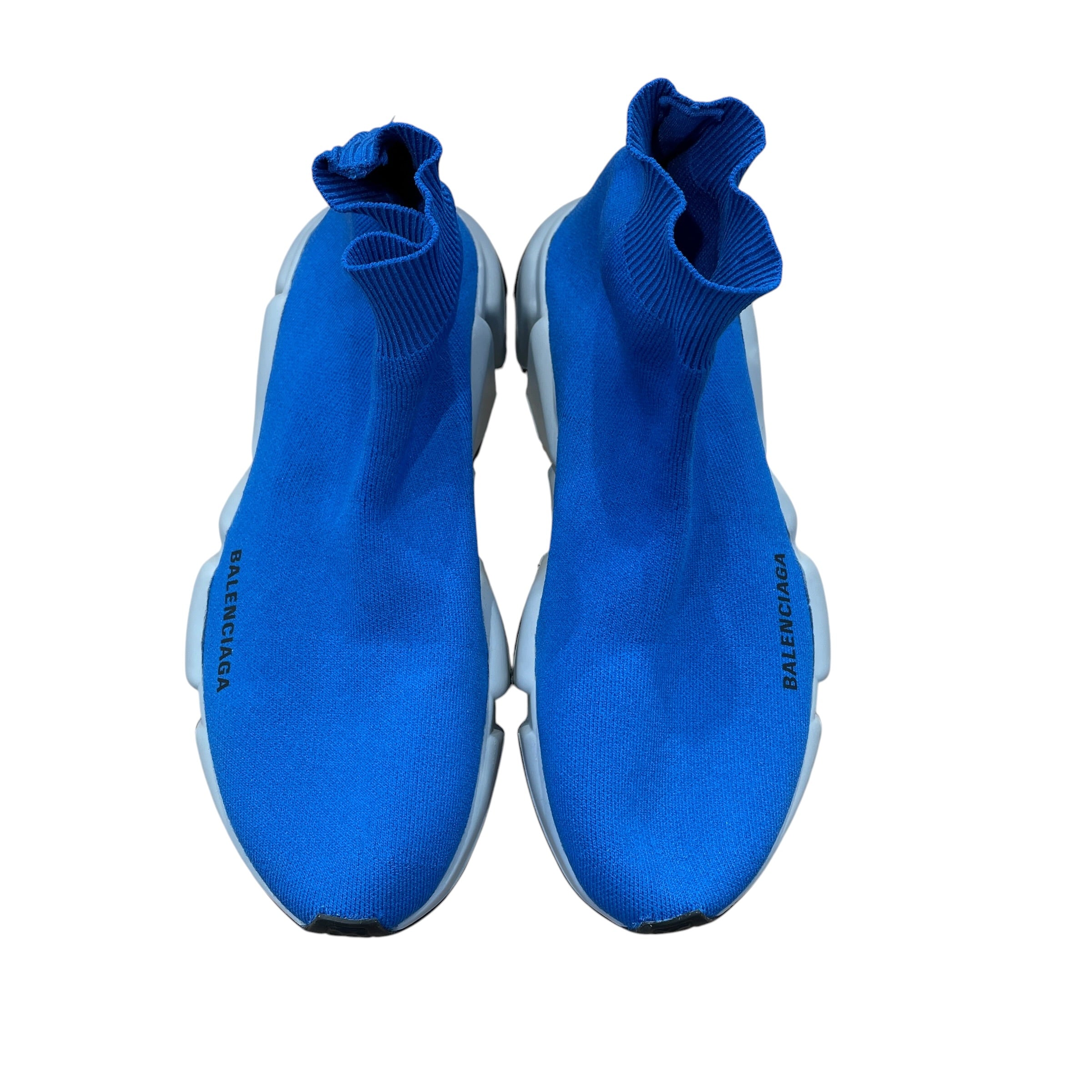 BALENCIAGA/Hi-Sneakers/US 7/Cotton/NVY/SPEED GREY SOLES view 3