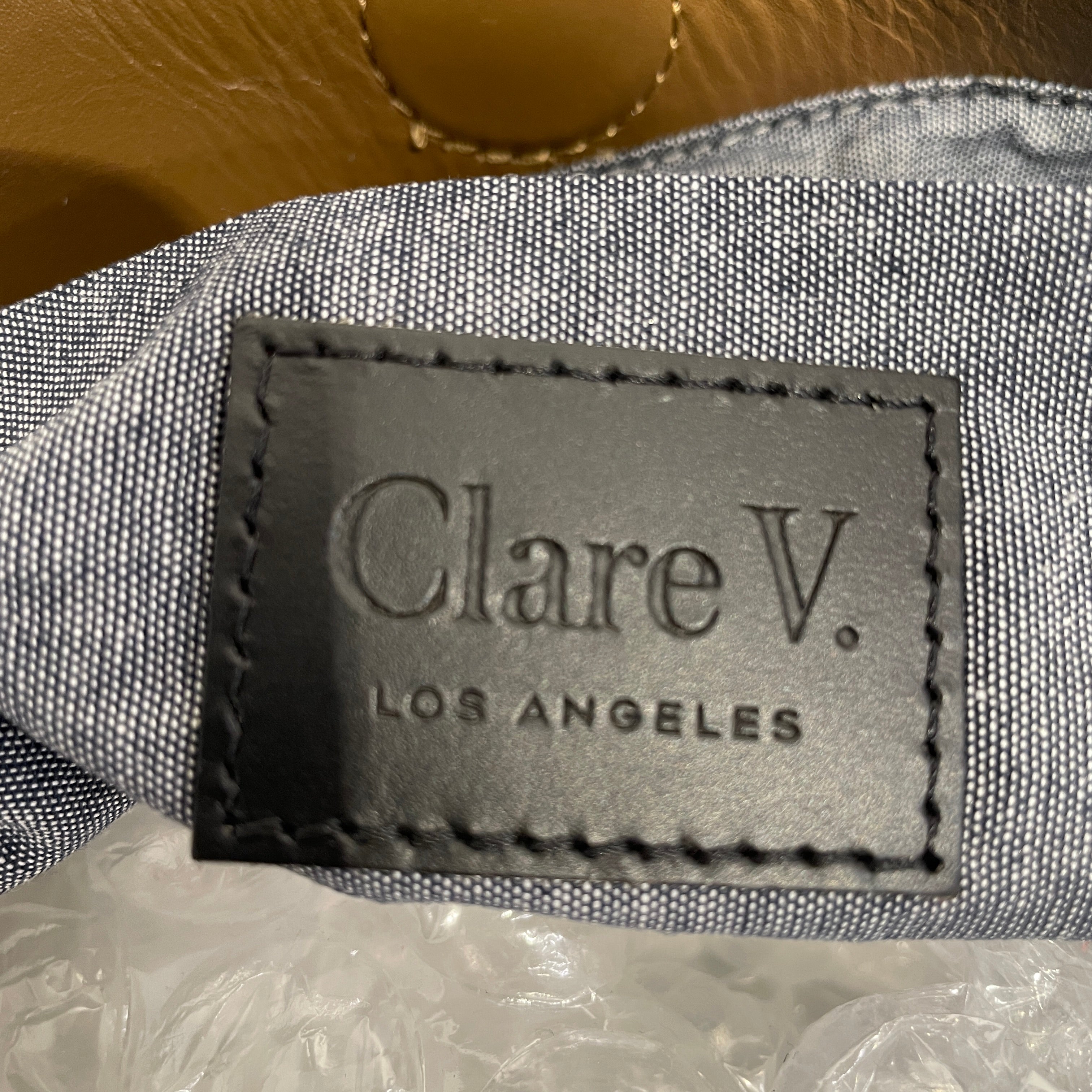 Clare V./Tote Bag/Plaid/Leather/MLT/ view 5
