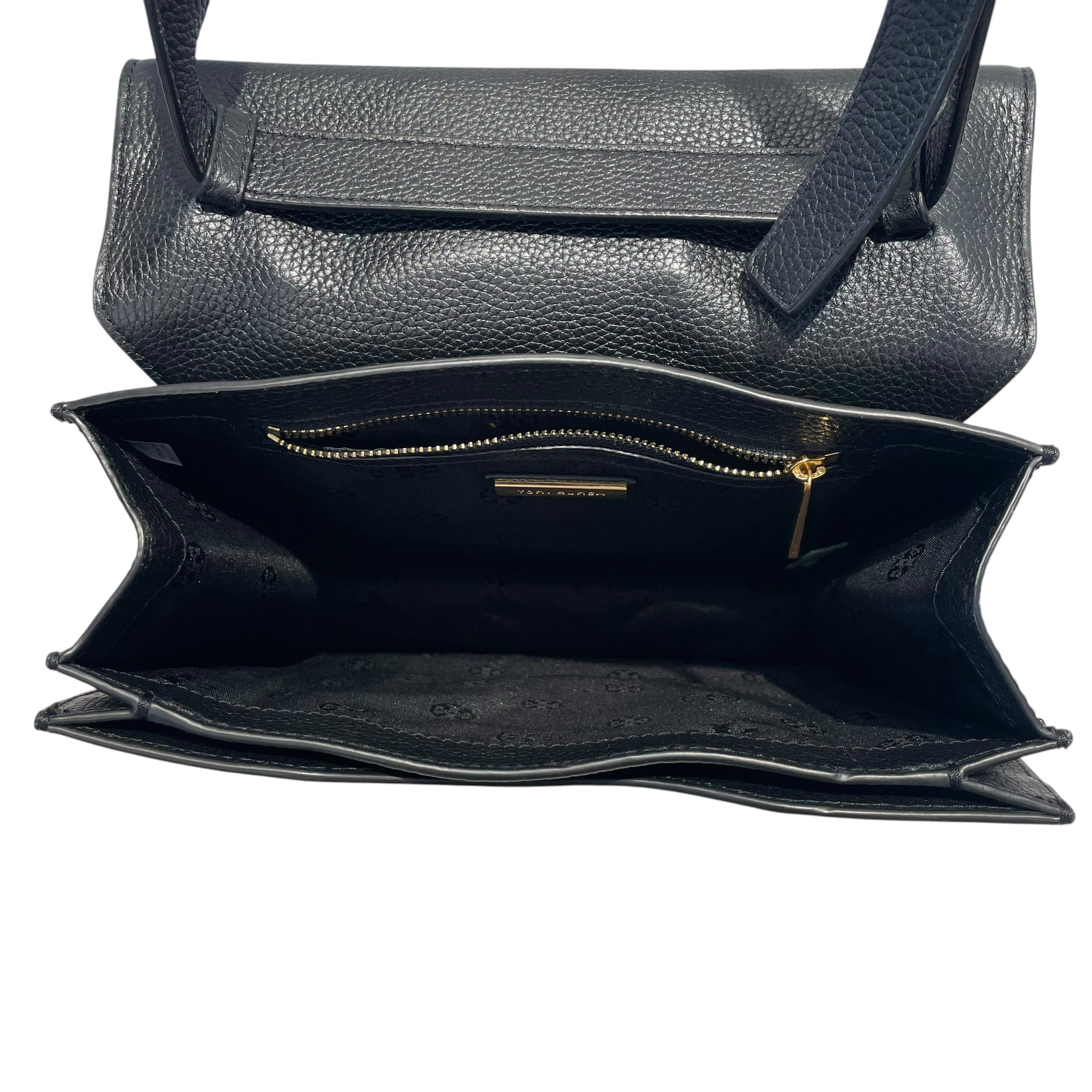 TORY BURCH/Cross Body Bag/Leather/BLK/britten flap over view 4