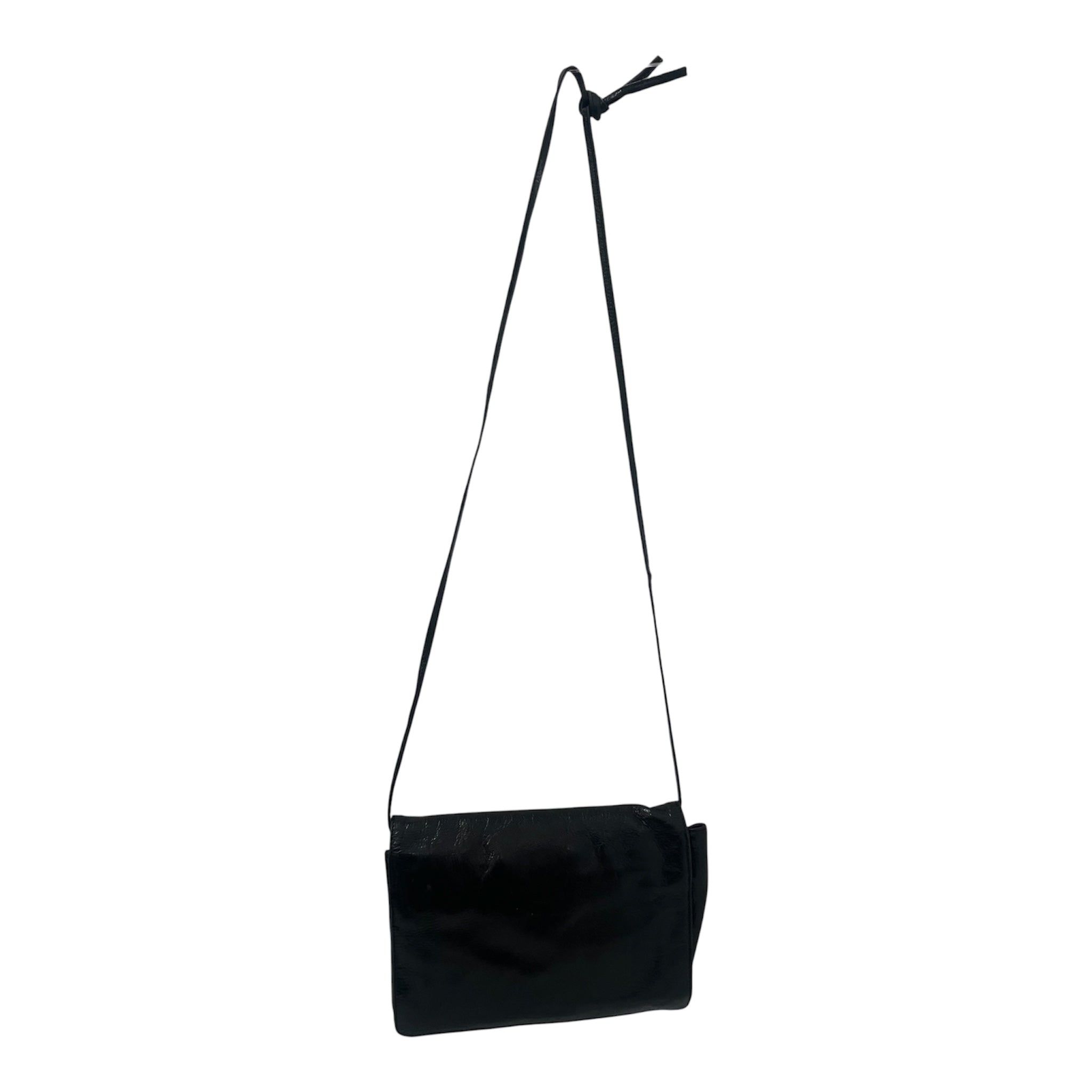 BOTTEGA VENETA/Cross Body Bag/Leather/BLK/DISTRESSED view 1
