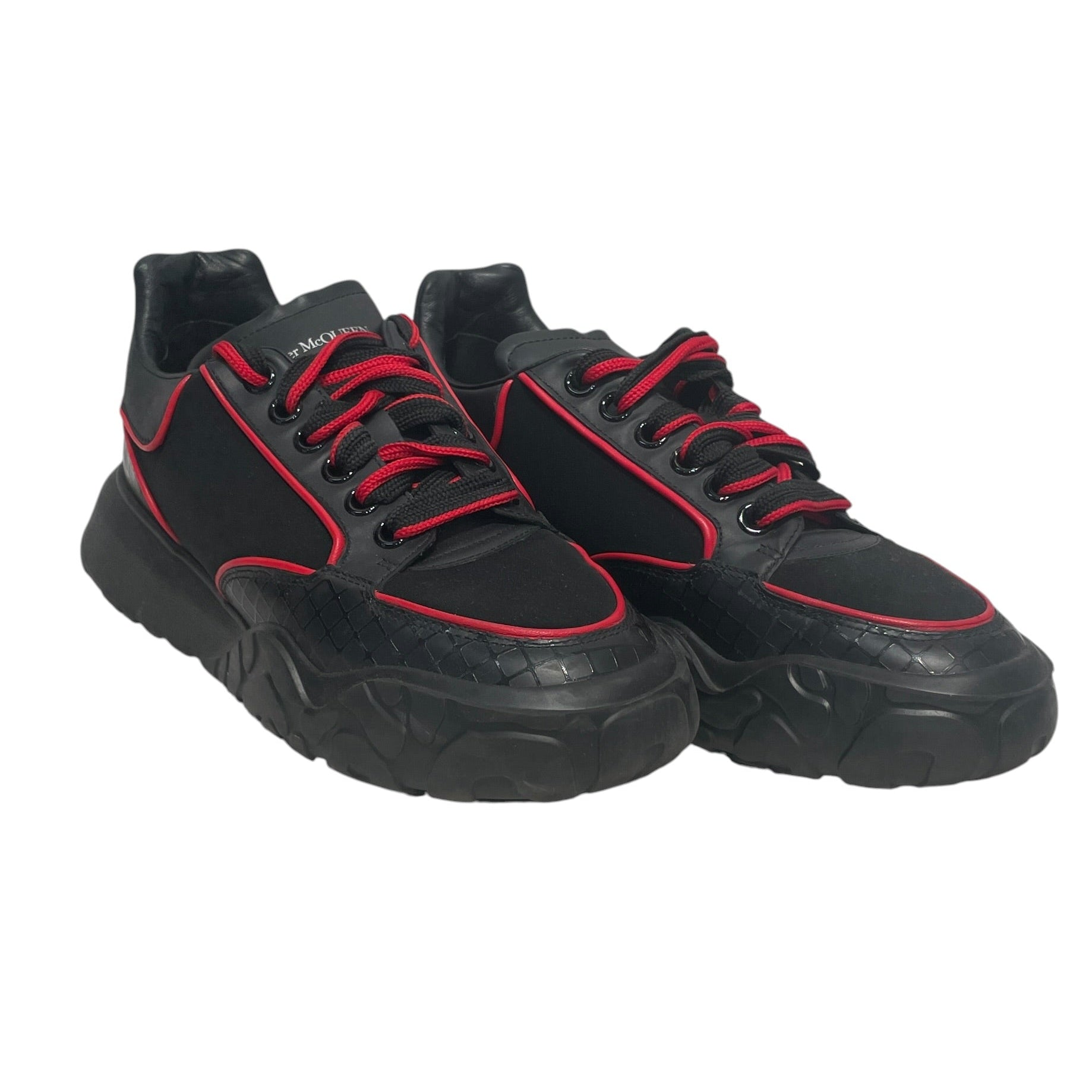Alexander McQueen/Low-Sneakers/EU 40/Leather/BLK/COURT TRAINER view 1