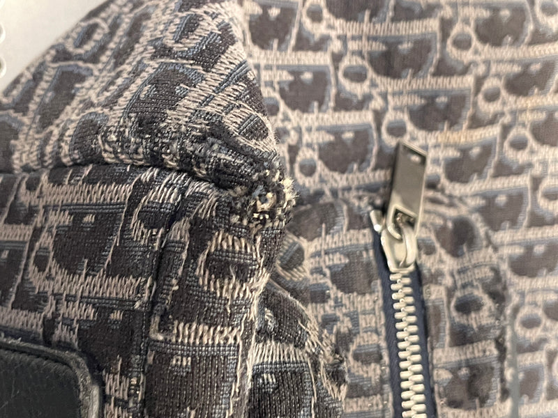 Christian Dior/Backpack/Monogram/Cotton/GRY/