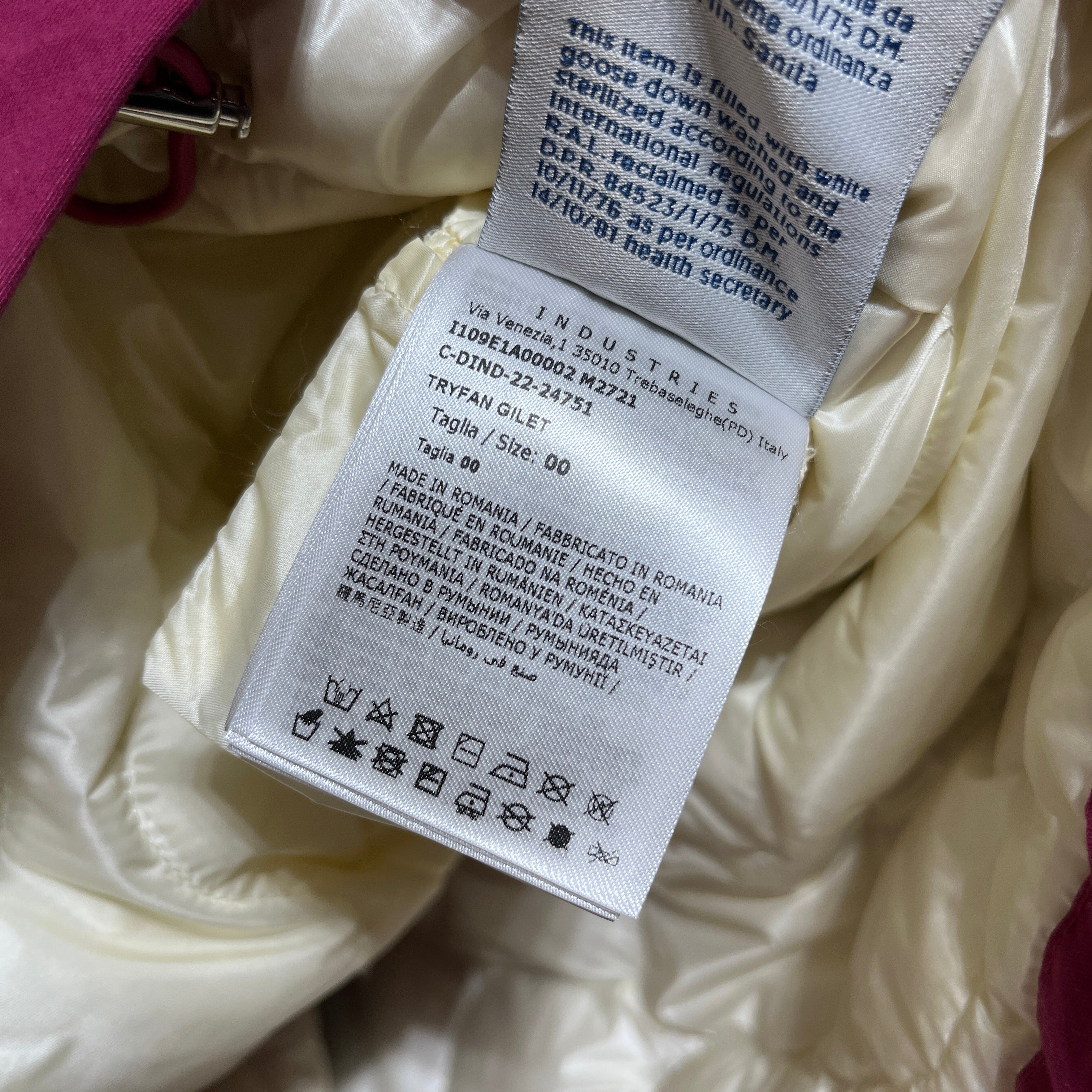 MONCLER/JW ANDERSON(J.W.ANDERSON)/Puffer Vest/0/PNK/JW brown patch view 4